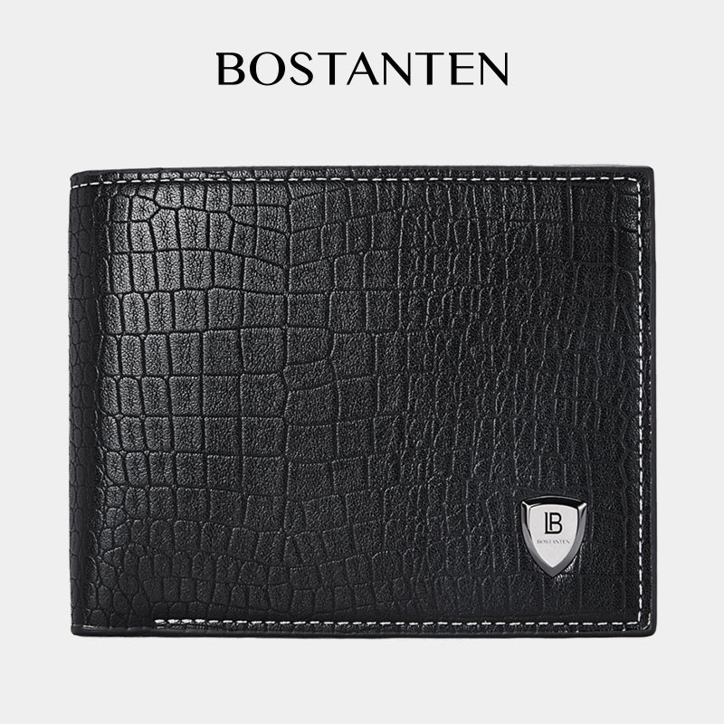BOSTANTEN Men's Bifold Wallet Material PU leather Quality Premium