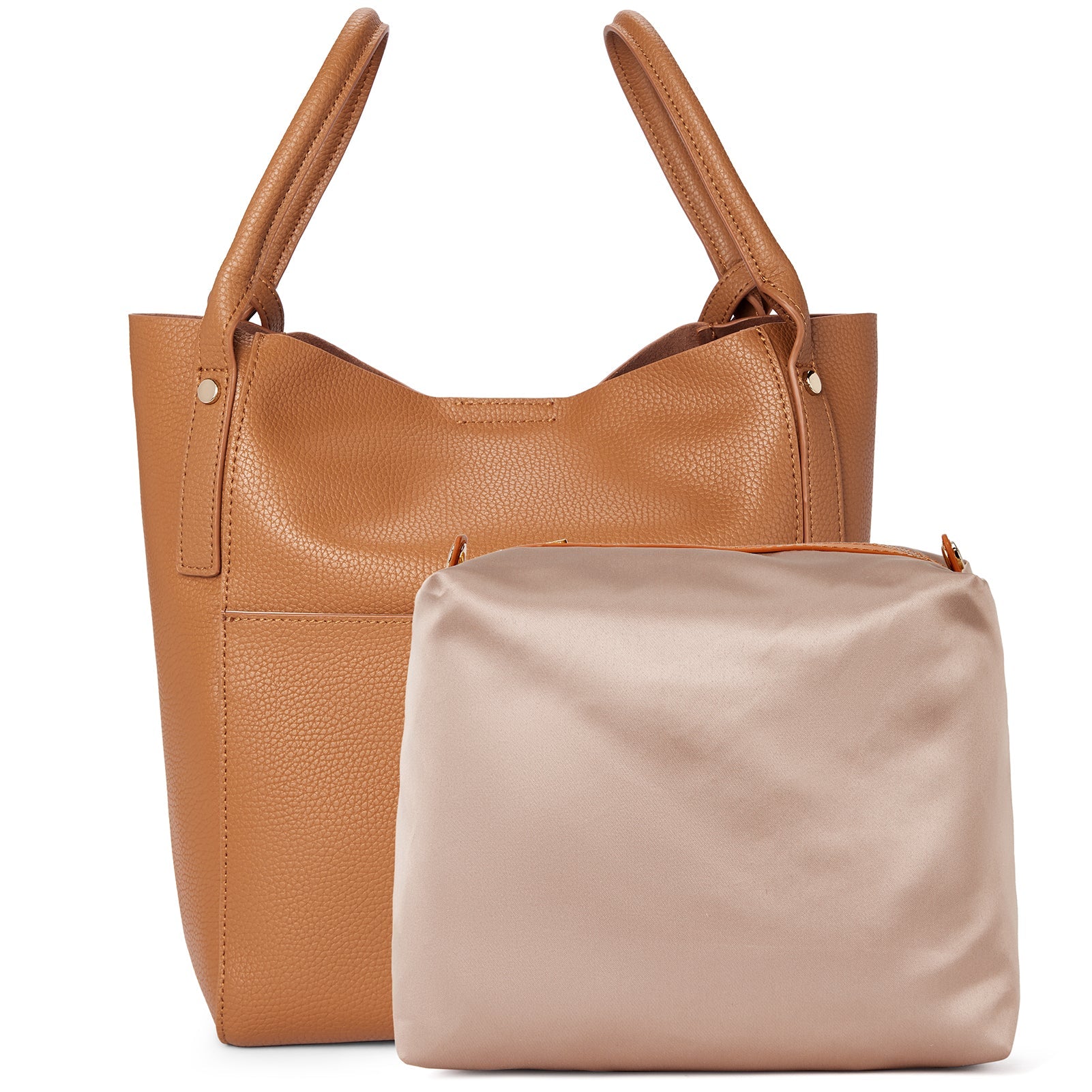 BOSTANTEN Women Handbags Leather Purses Designer Hobo Bucket Tote Bags with Zipper Pouch