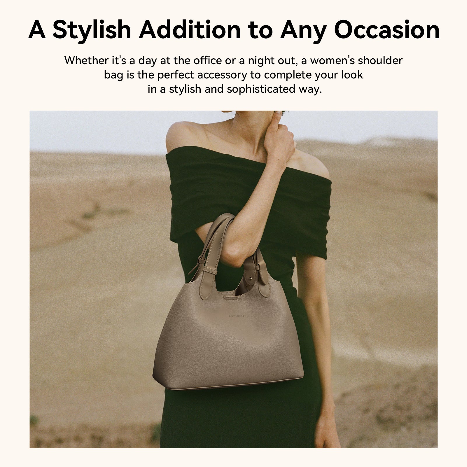 CLAIRE Soft Leather Slouchy Hobo with Adjustable Shoulder Strap