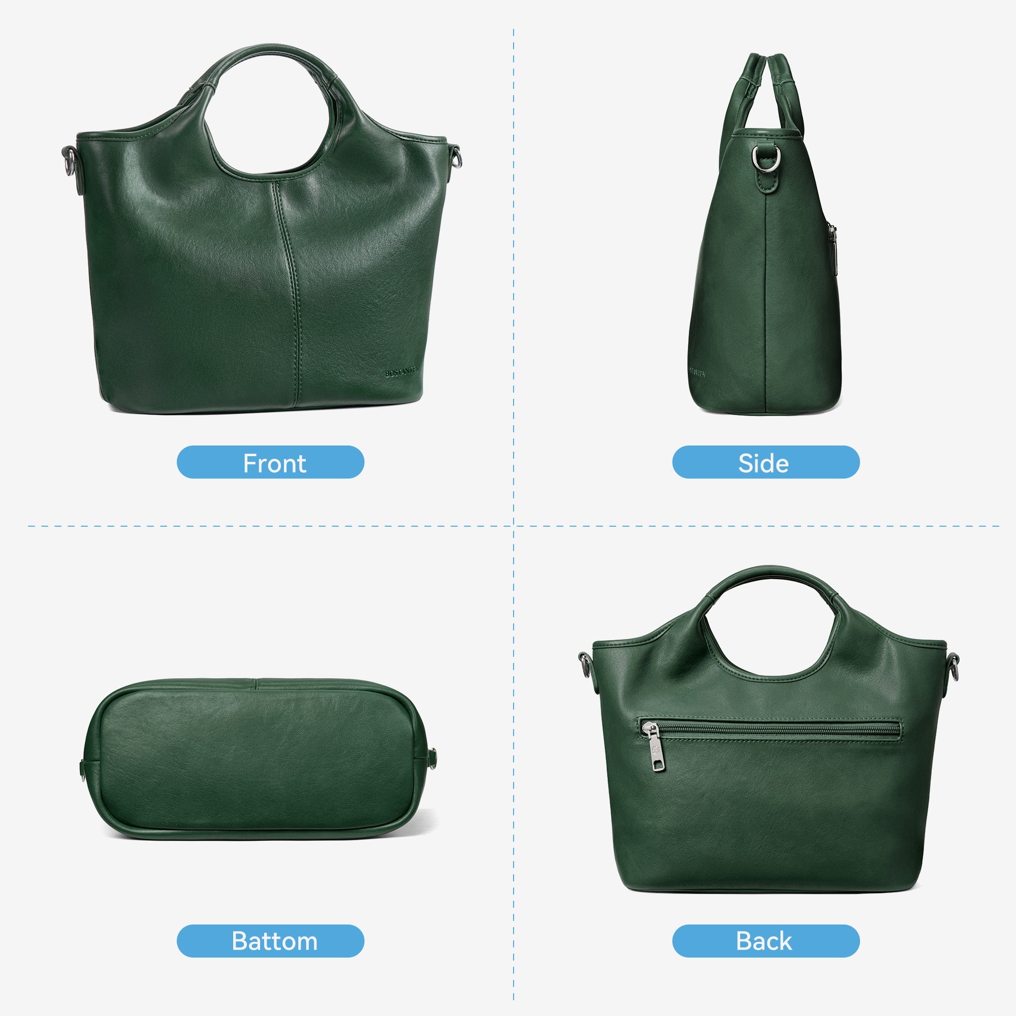 Nevin Vegan Leather Daily Tote Satchel