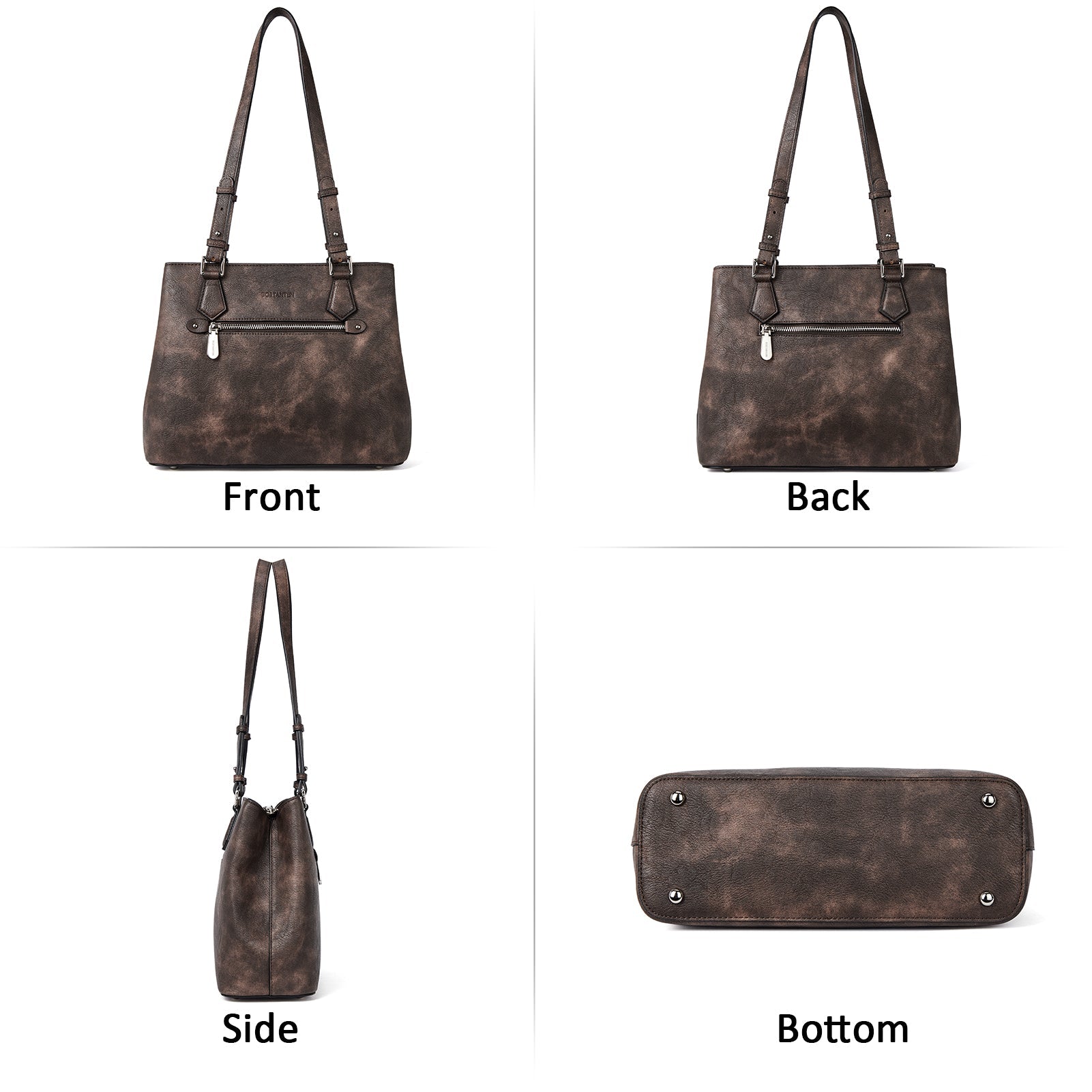 BOSTANTEN Women Handbag Genuine Leather Shoulder Bag Soft Designer Top Handle Purses