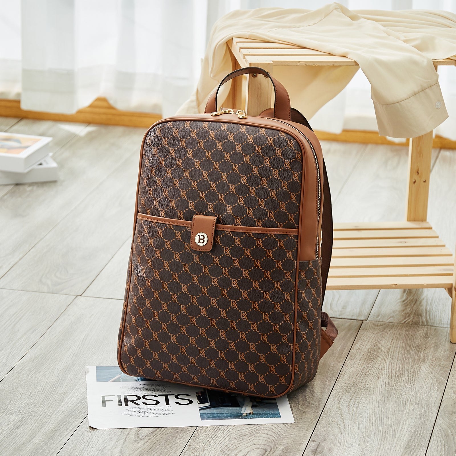 Libe Leather Laptop Backpack for Women For Travel