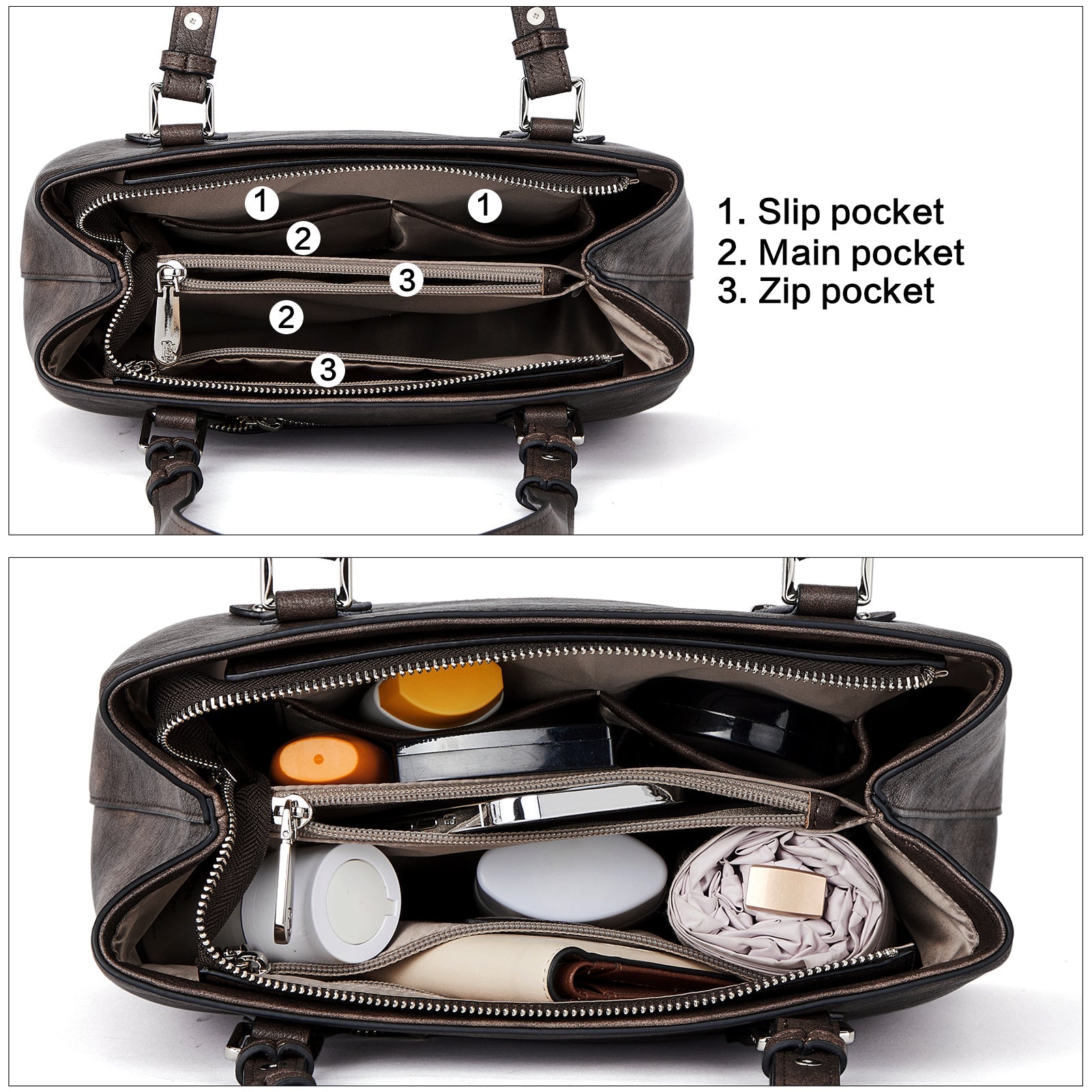 BOSTANTEN Women Handbag Genuine Leather Shoulder Bag Soft Designer Top Handle Purses
