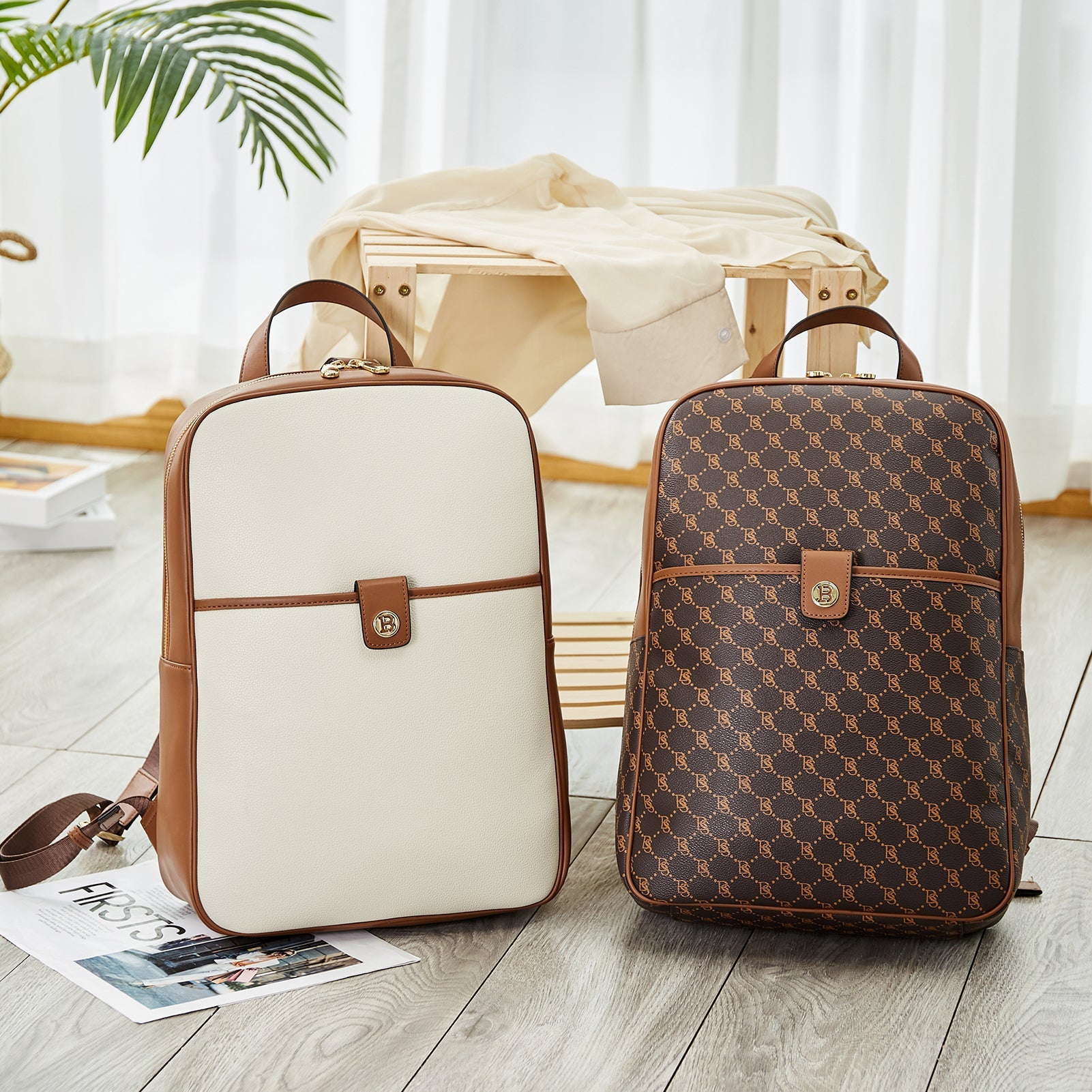 Libe Leather Laptop Backpack for Women For Travel