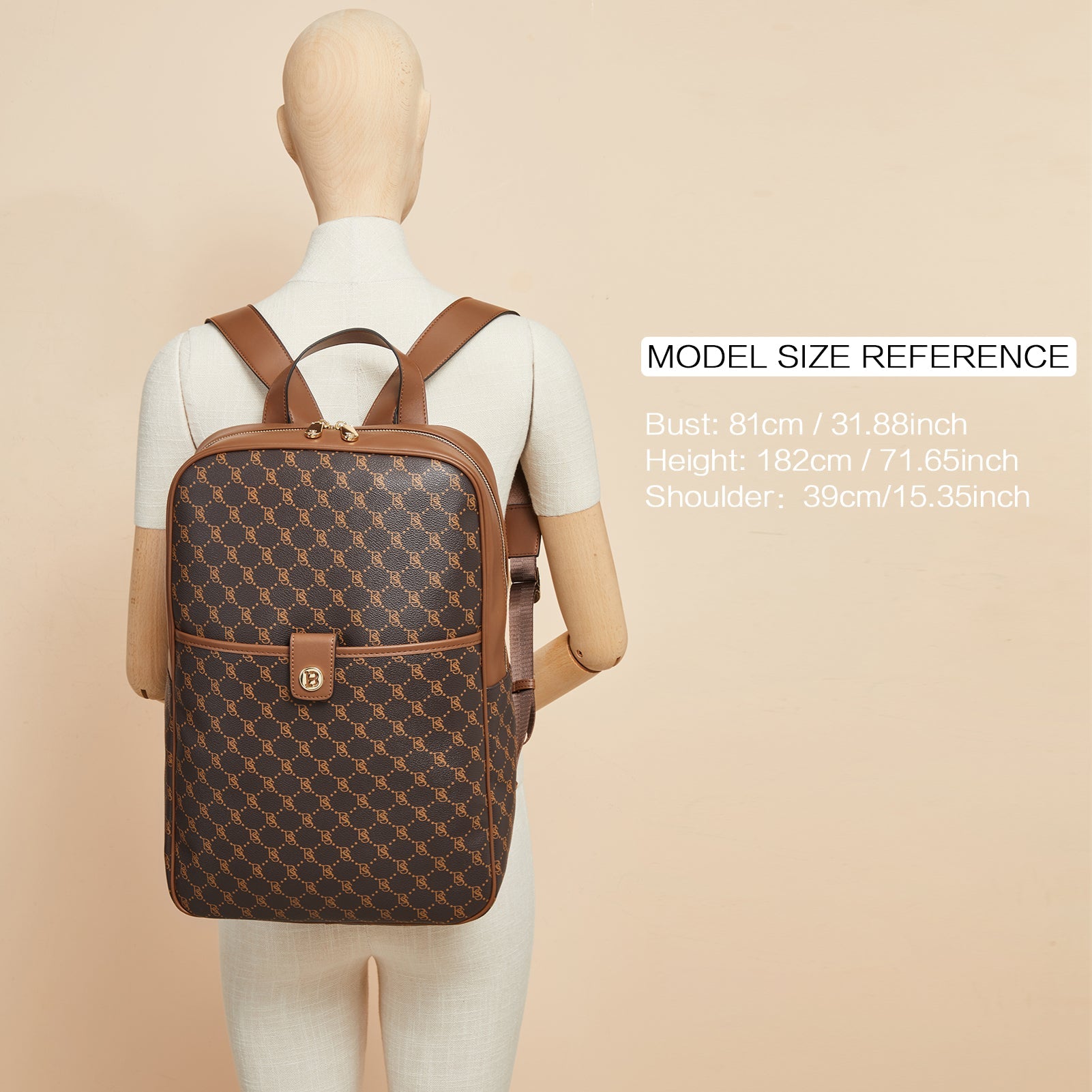 Libe Leather Laptop Backpack for Women For Travel