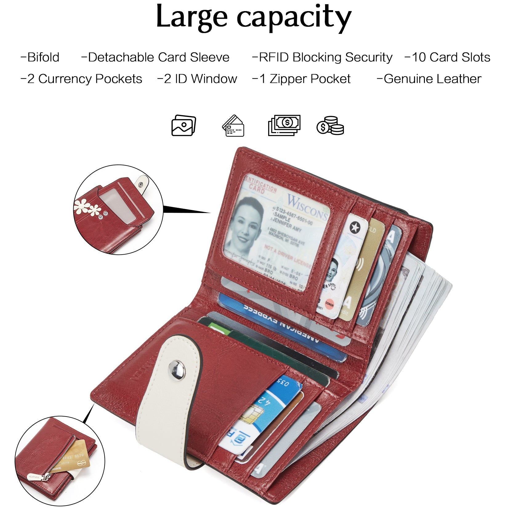 Luna RFID Genuine Leather Wallet