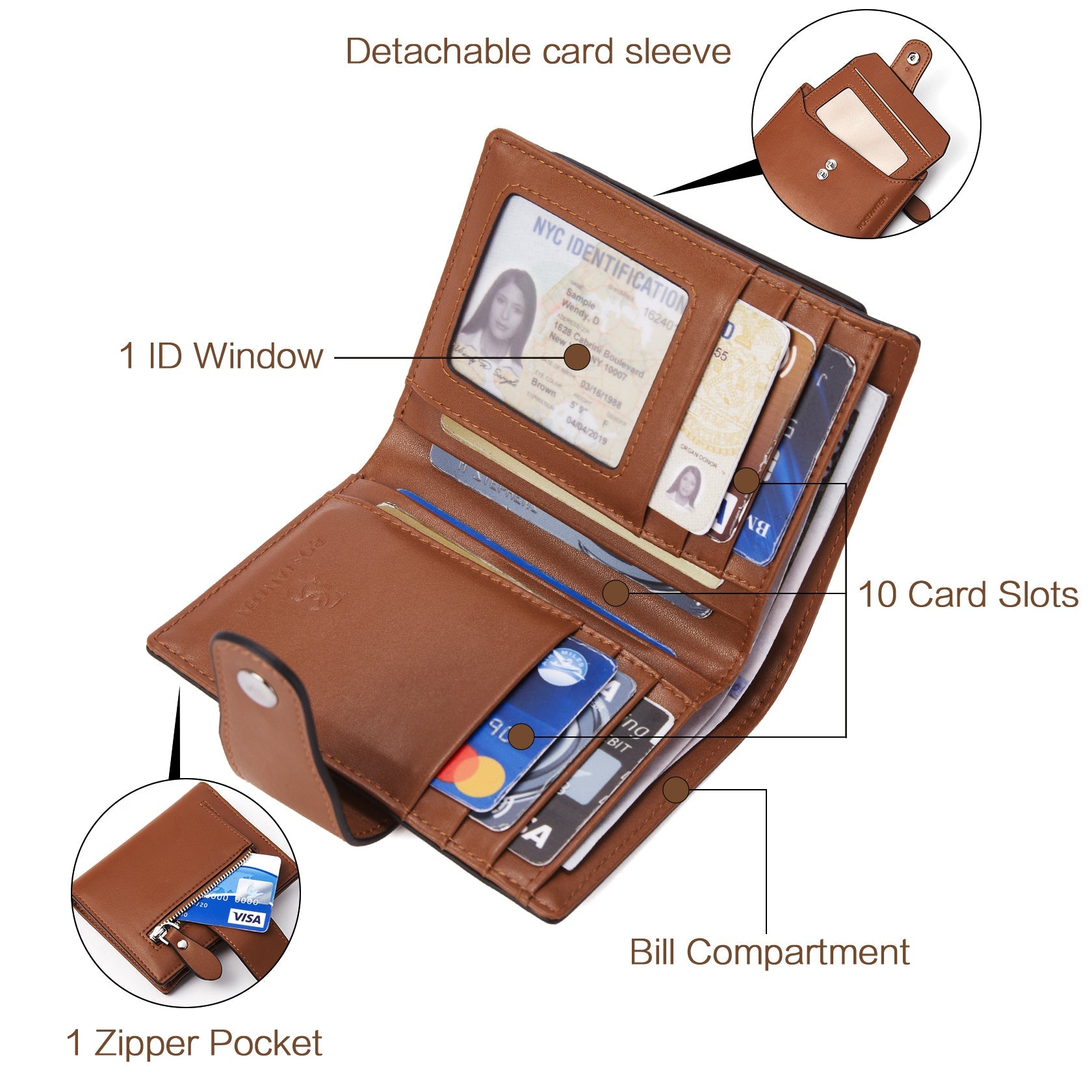 Luna RFID Genuine Leather Wallet