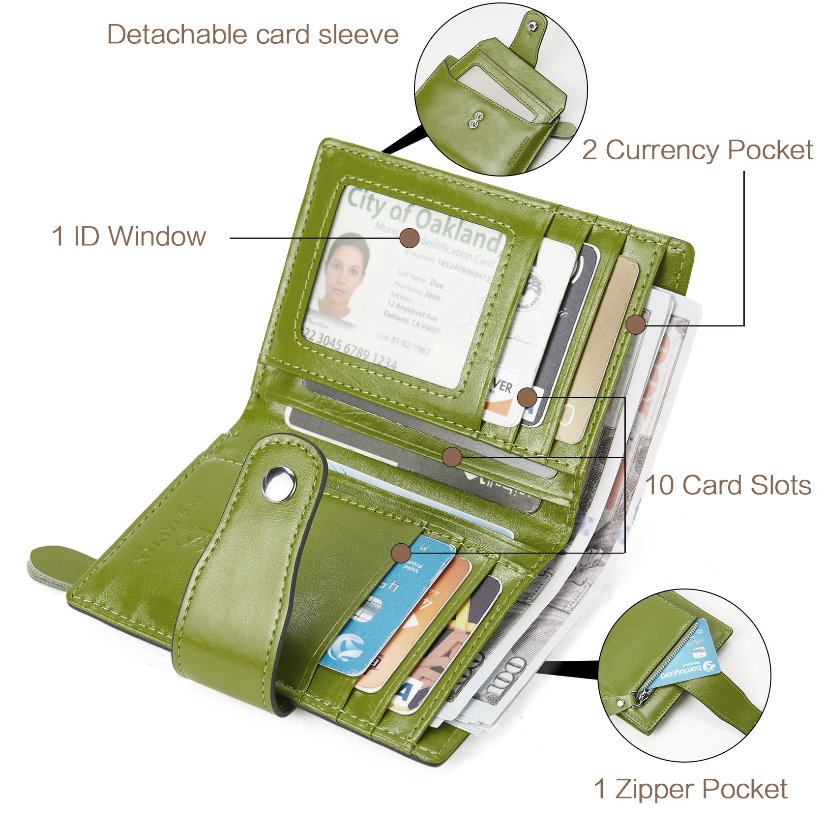 Luna RFID Genuine Leather Wallet