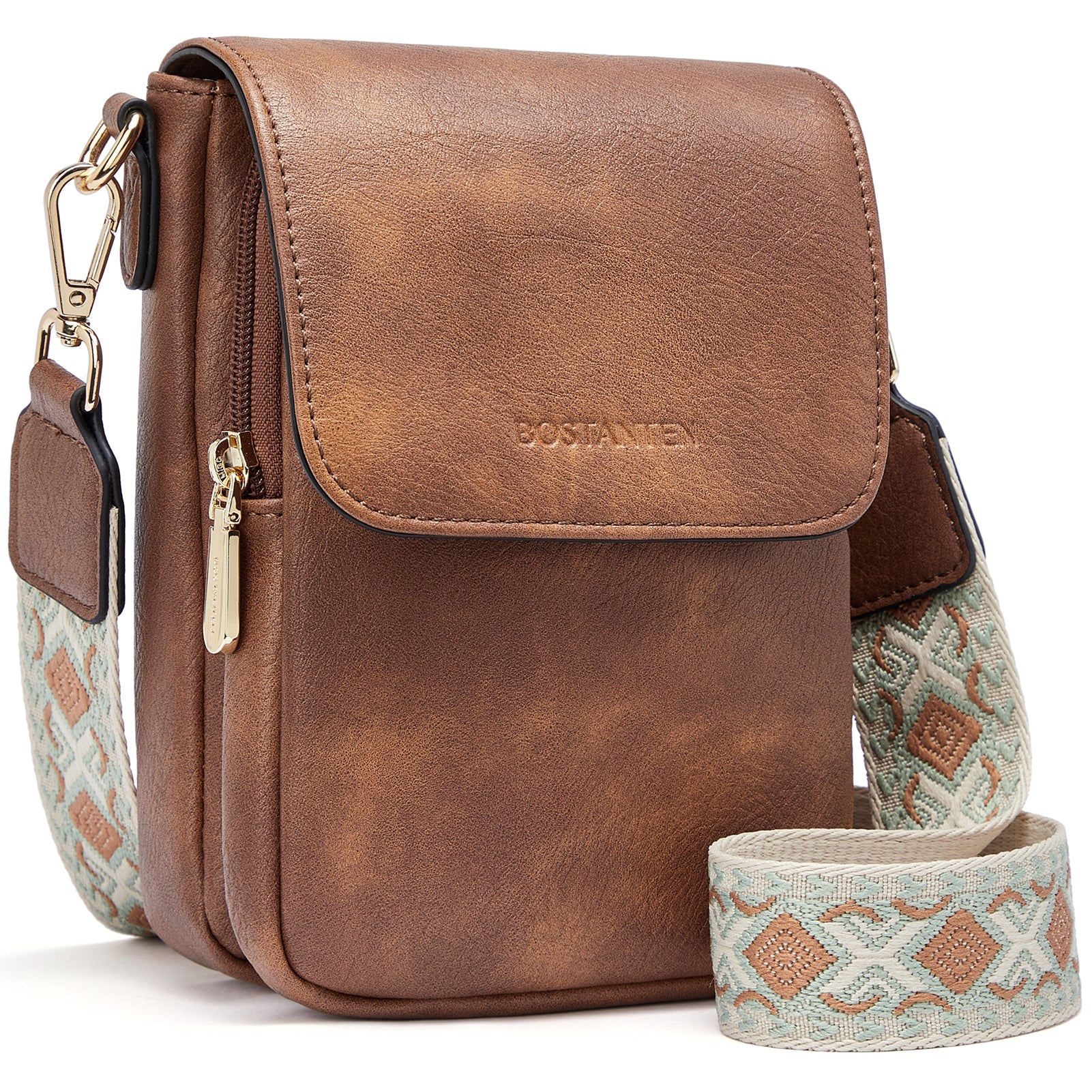 Phone Crossbody Bag – Diamond Pattern Strap