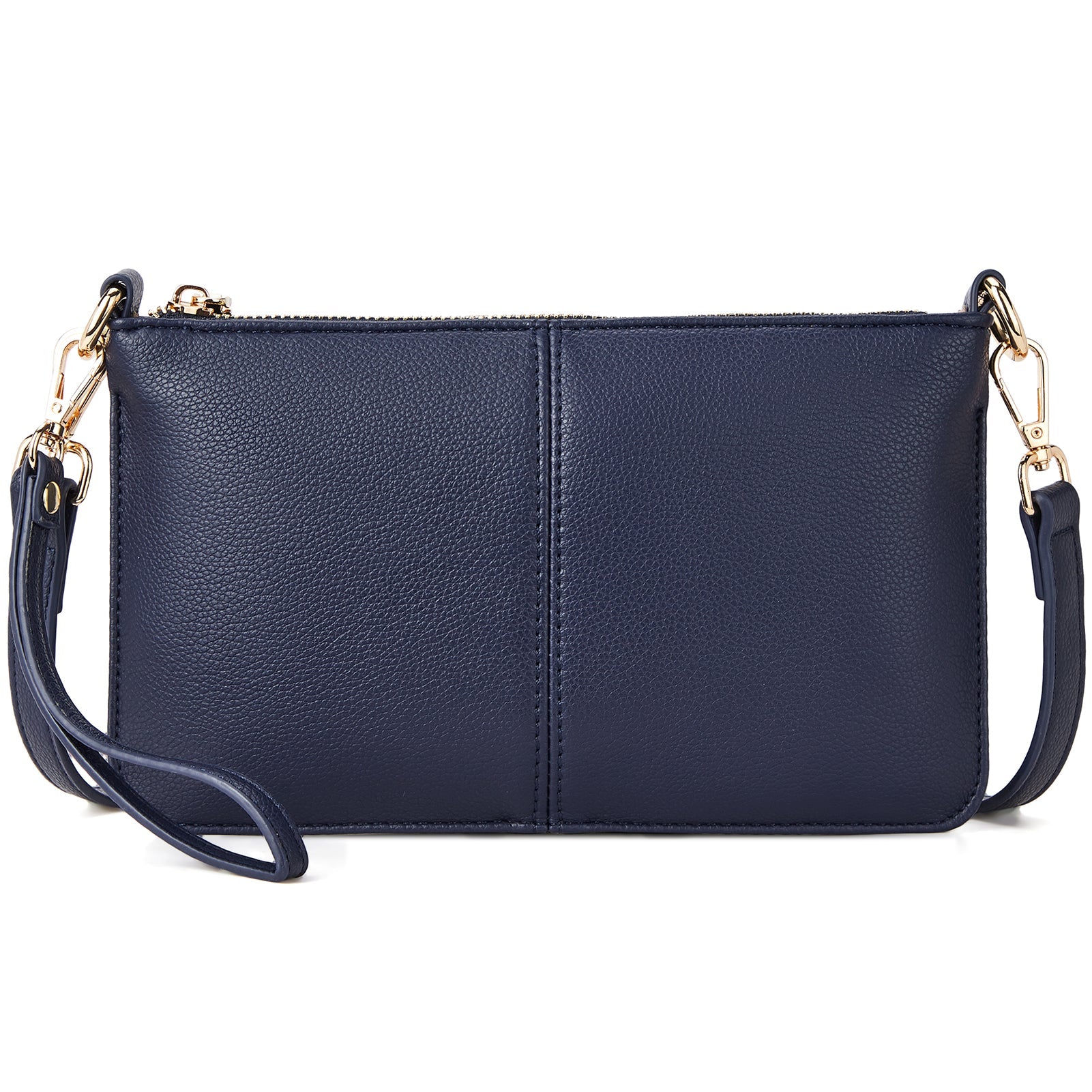 Nola Chic and Sustainable - The Vegan Leather Envelope Clutch Purse - Navy Blue
