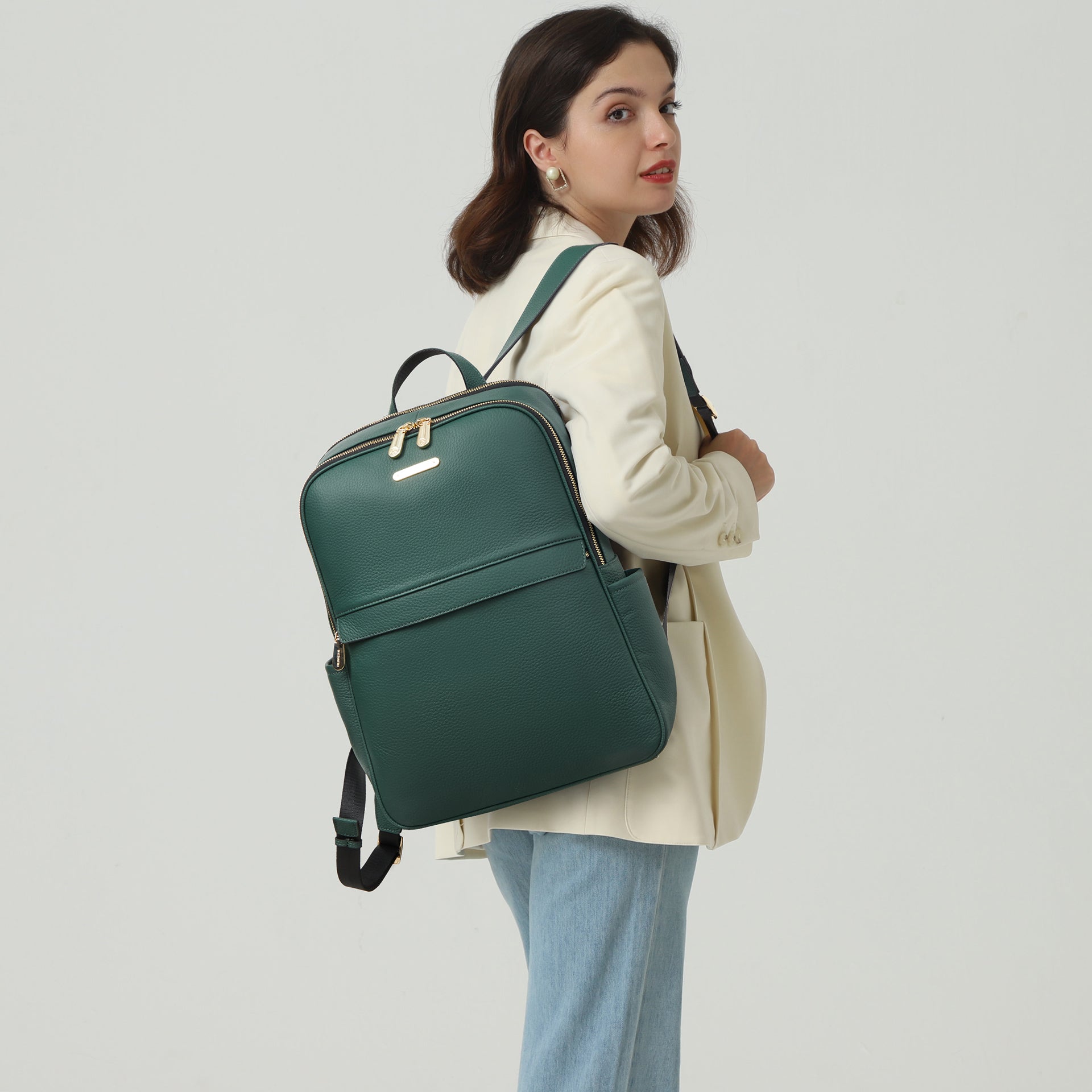 Laptop Backpack for Women - Premium Leather