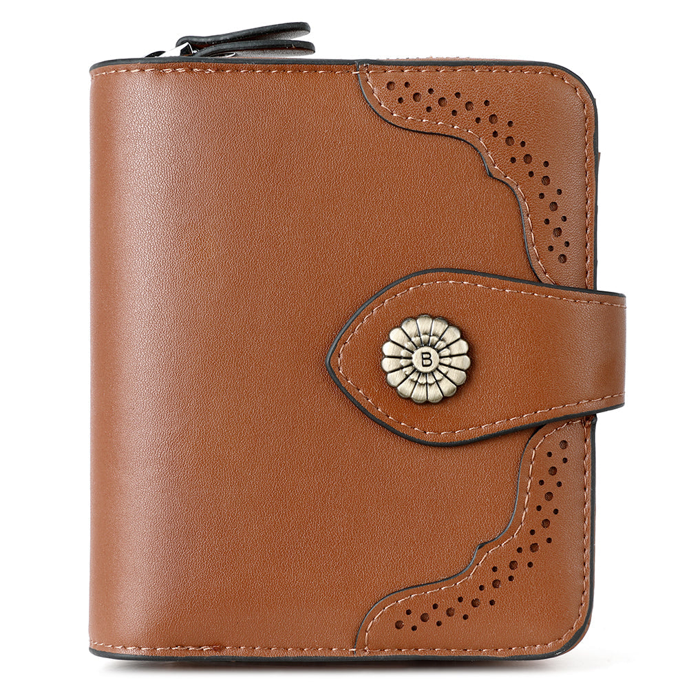 Rozenn Full Grain Leather Money Clip Wallet —— Small Bifold