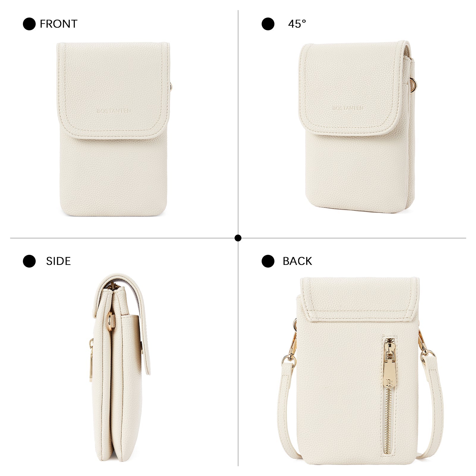 Evelyn Leather Crossbody Phone Wallet For Women —— Boudoir Style