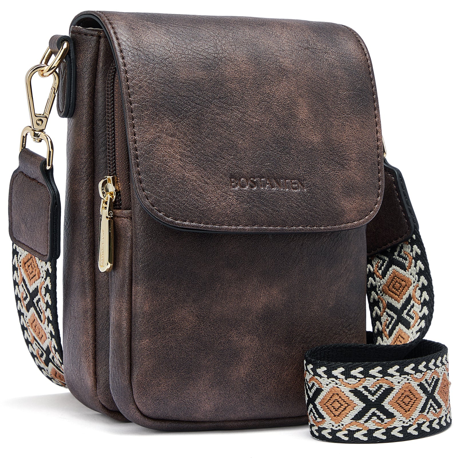 Phone Crossbody Bag – Diamond Pattern Strap