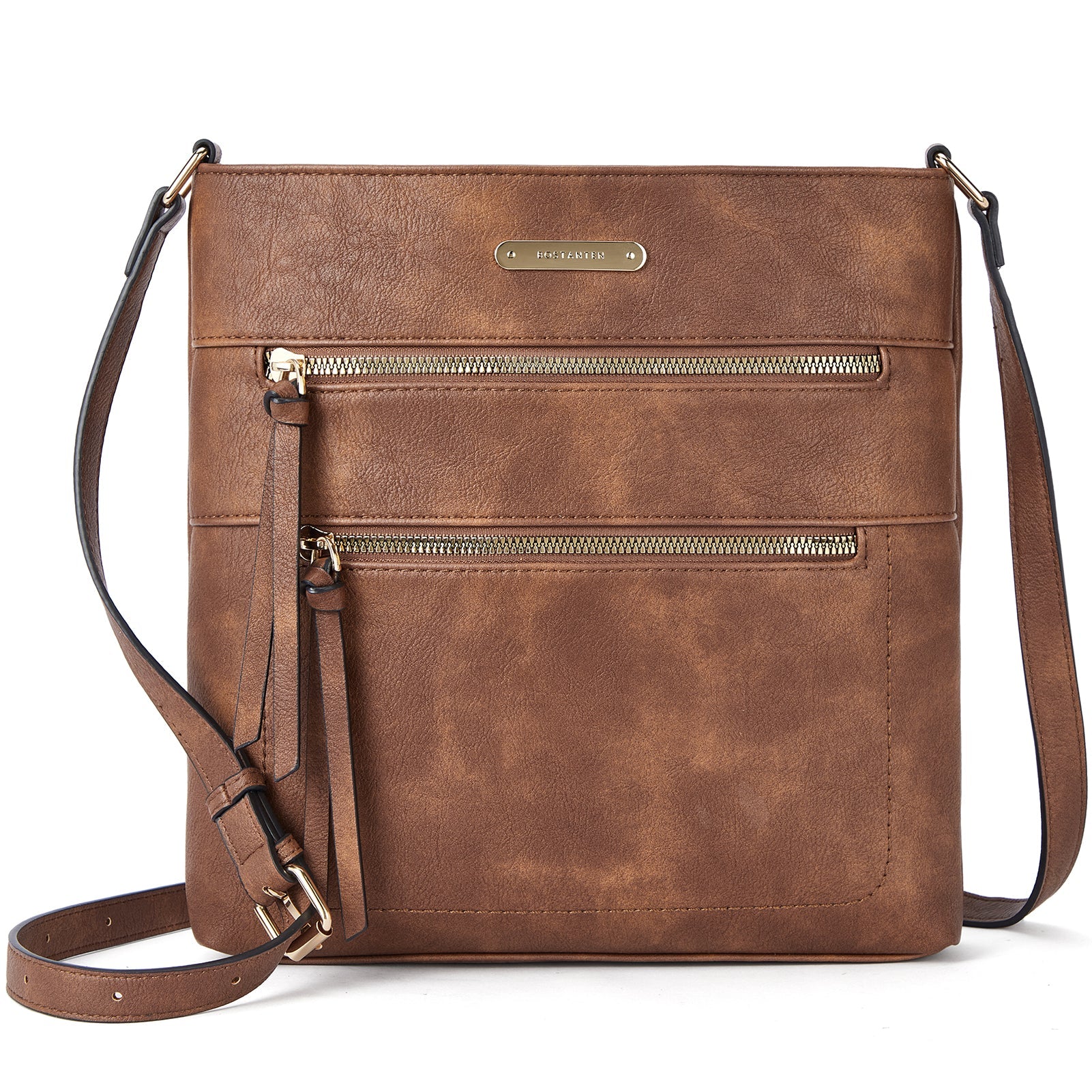 Lotty Chic and Versatile Vegan Leather Casual Satchel Bag - Crossbody Shoulder Bag Purse