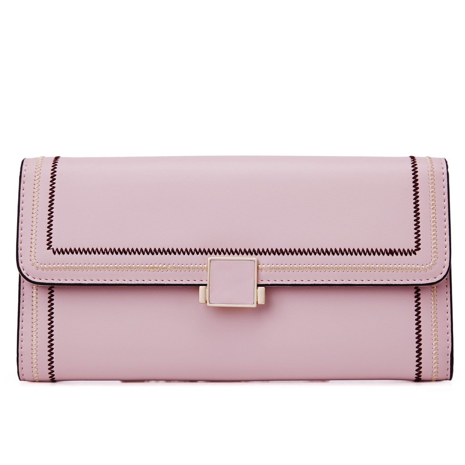 BOSTANTEN Womens Wallet Large Capacity Cash Clutch Purse with Buckle Credit Cards Holder