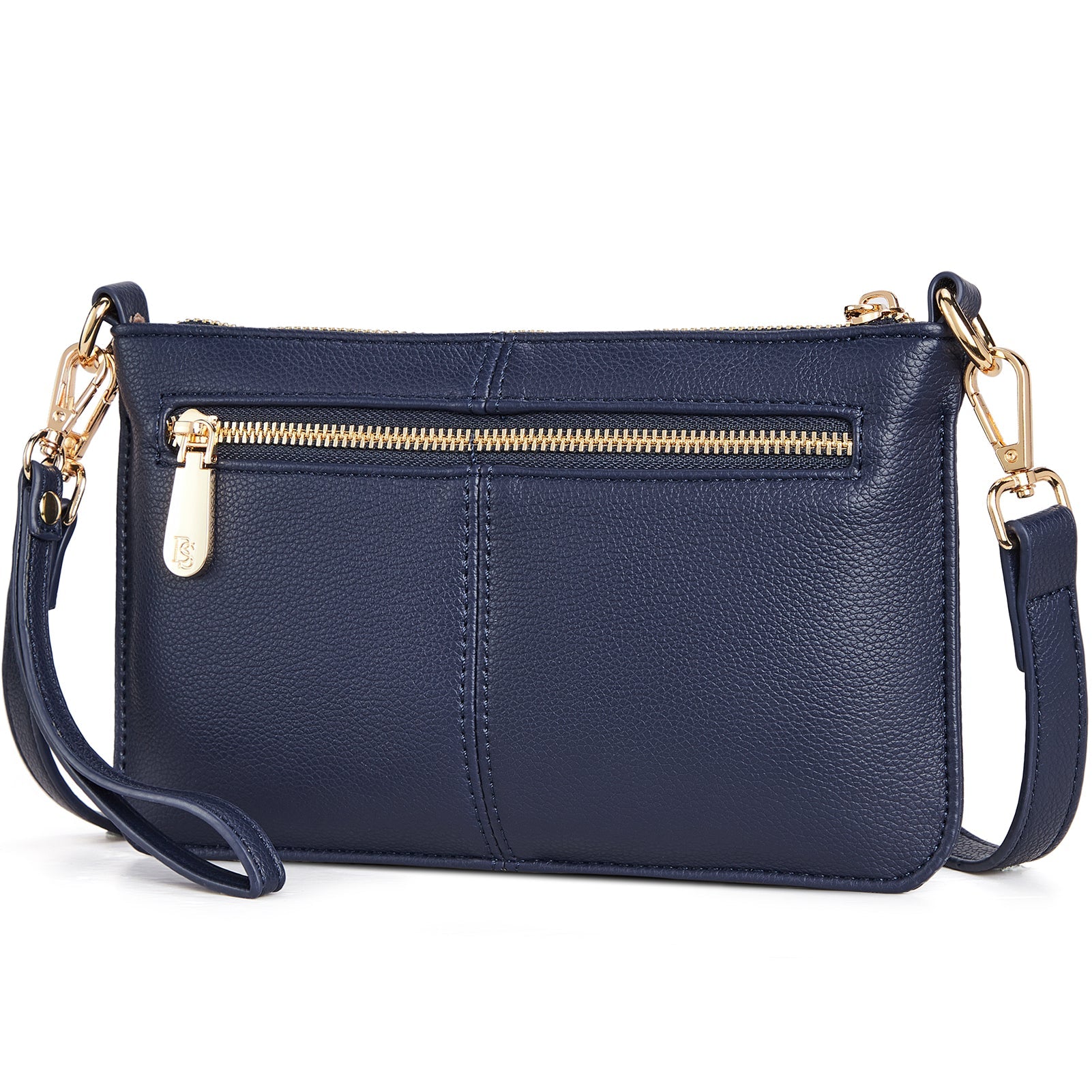 Nola Chic and Sustainable - The Vegan Leather Envelope Clutch Purse - Navy Blue
