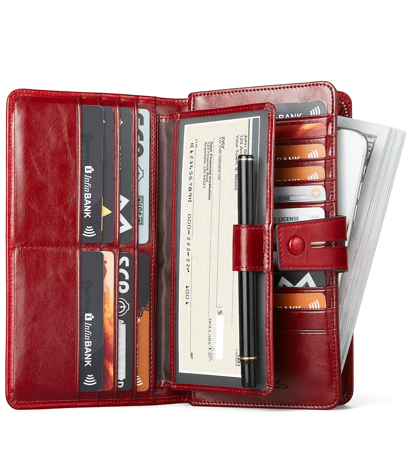 Lnna Checkbook RFID Wallet Cash Clutch Purses —— Superstar