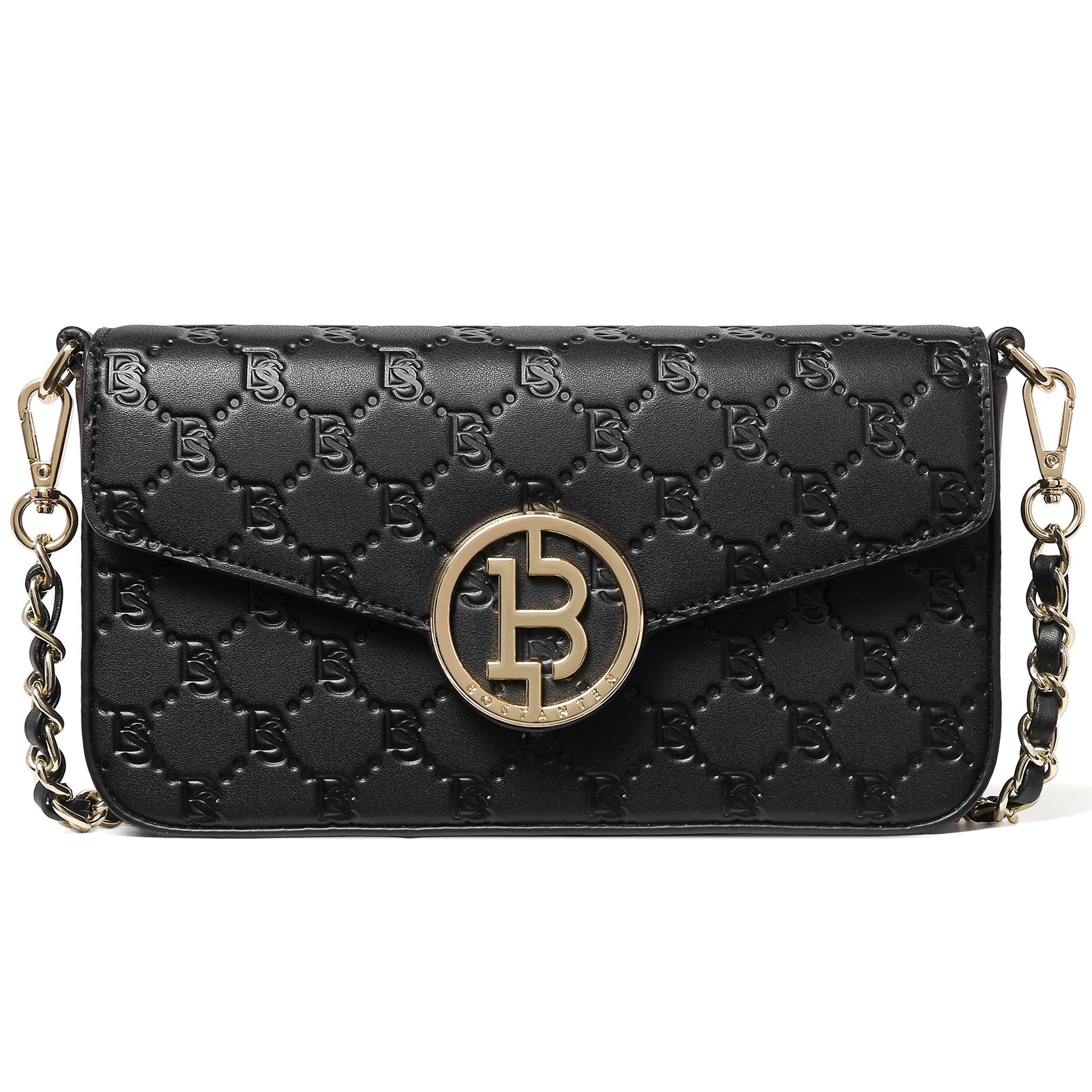 BOSTANTEN Small Crossbody Bags for Women Quilted Leather Designer Shoulder Bag with Chain Strap