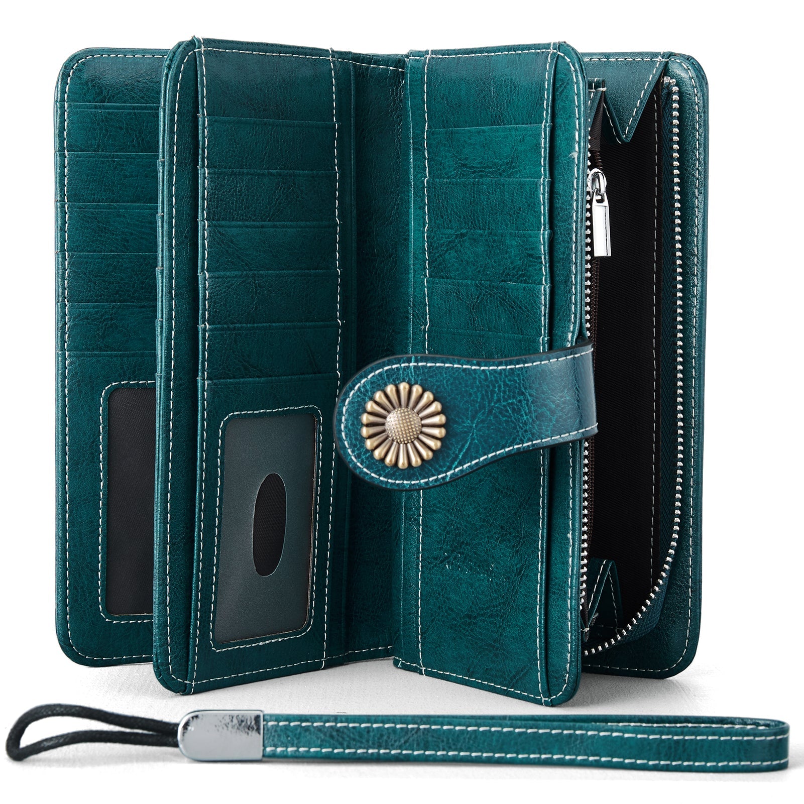 Lomy Big Wallet For Women With Wristlet — Large Capacity