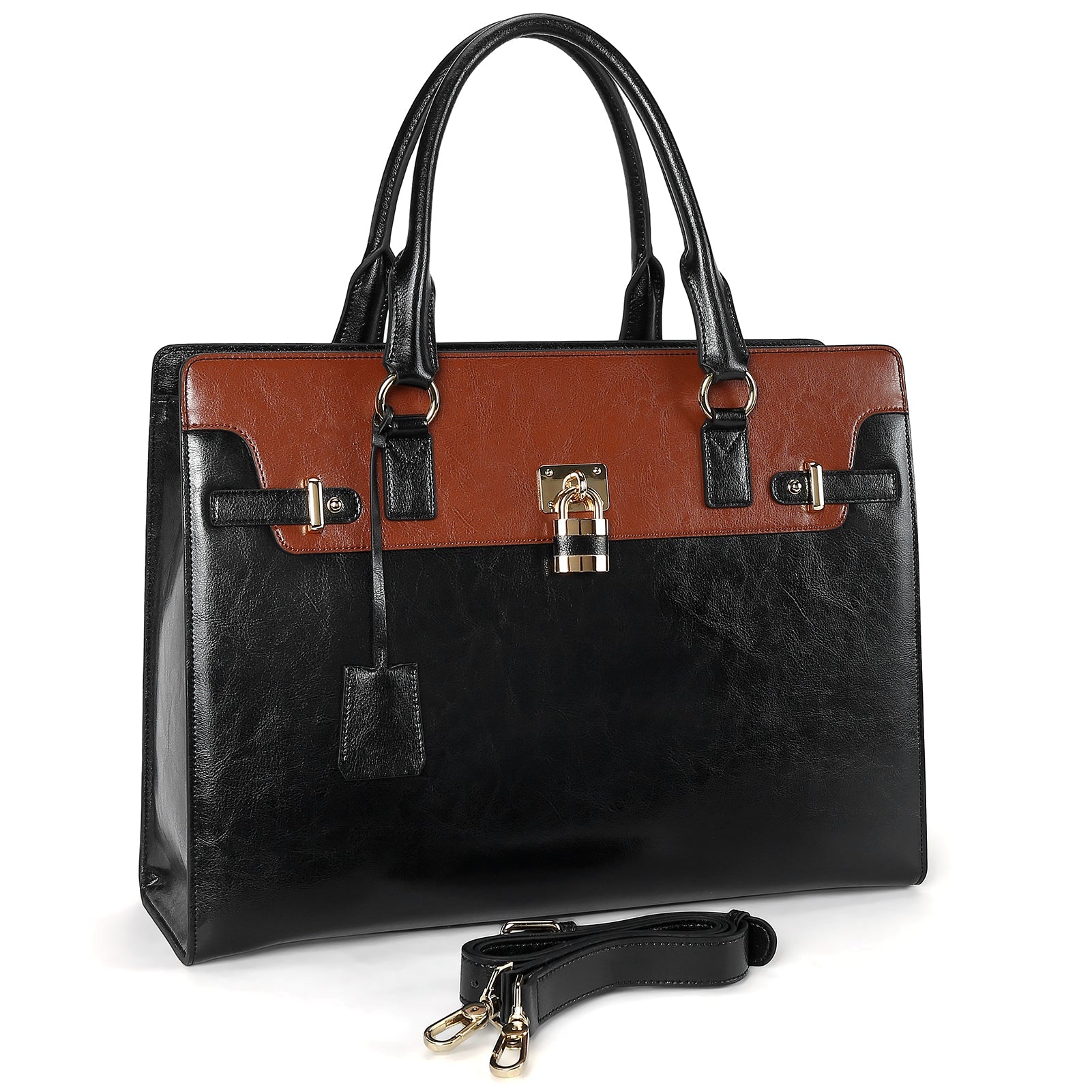 Machk Vintage Style Leather Briefcase — Fashion Everlasting