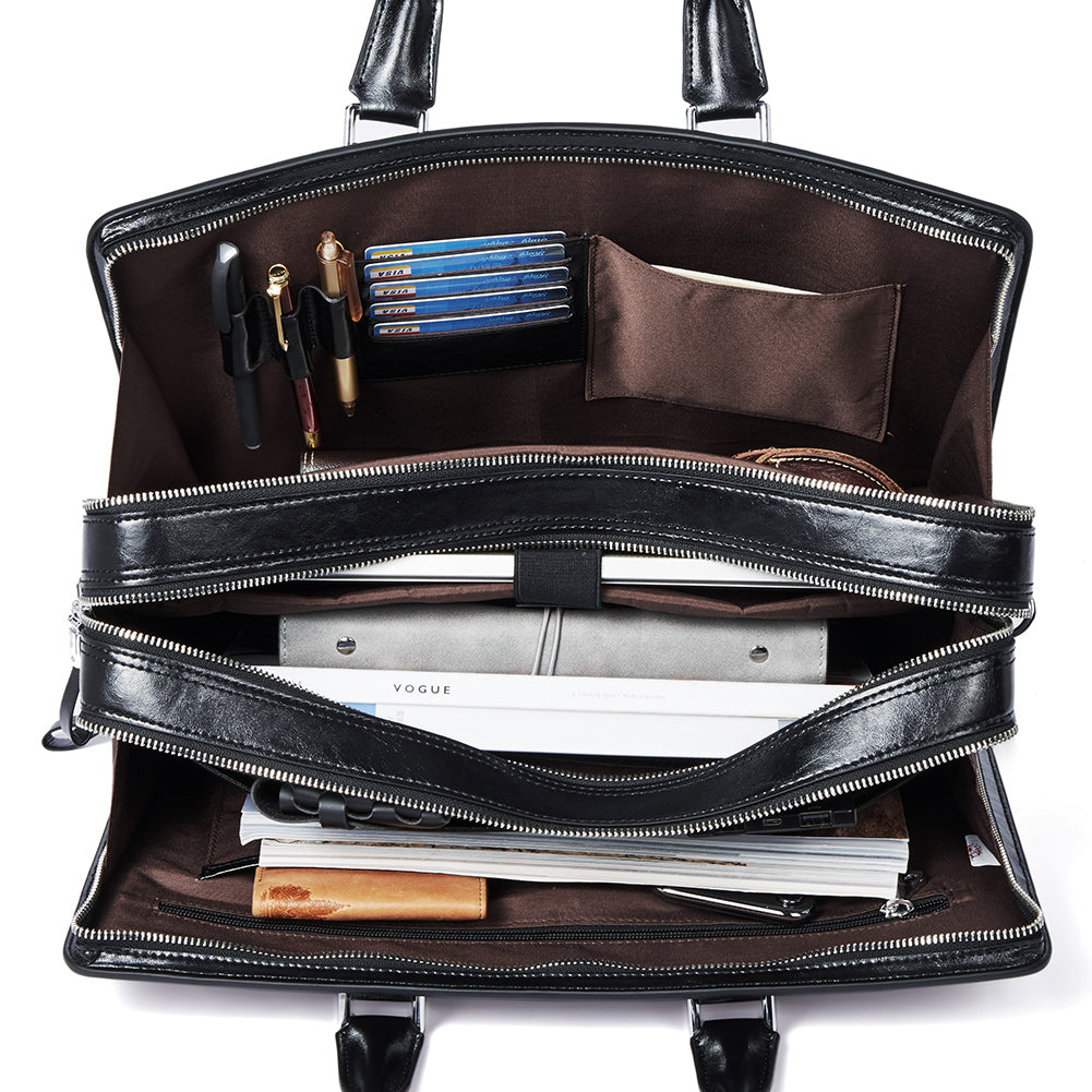 Designer Leather Briefcase - 16‘’ Laptop