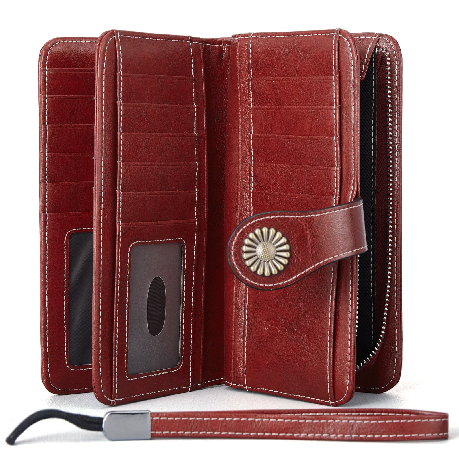 Lomy Big Wallet For Women With Wristlet — Large Capacity