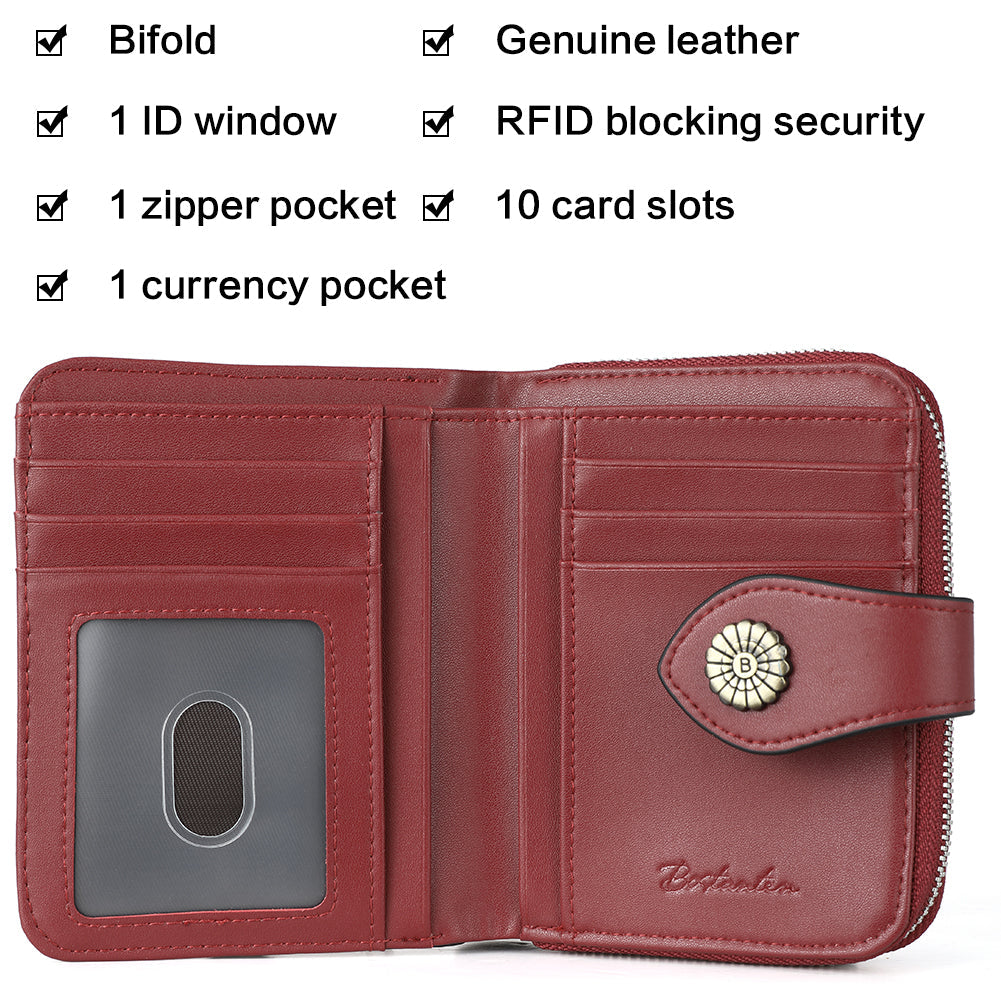 Rozenn Full Grain Leather Money Clip Wallet —— Small Bifold