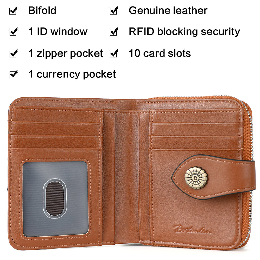 Rozenn Full Grain Leather Money Clip Wallet —— Small Bifold