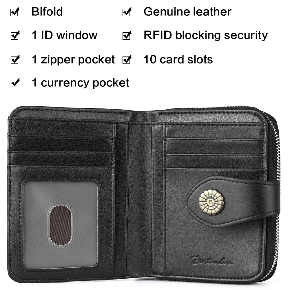 Rozenn Full Grain Leather Money Clip Wallet —— Small Bifold