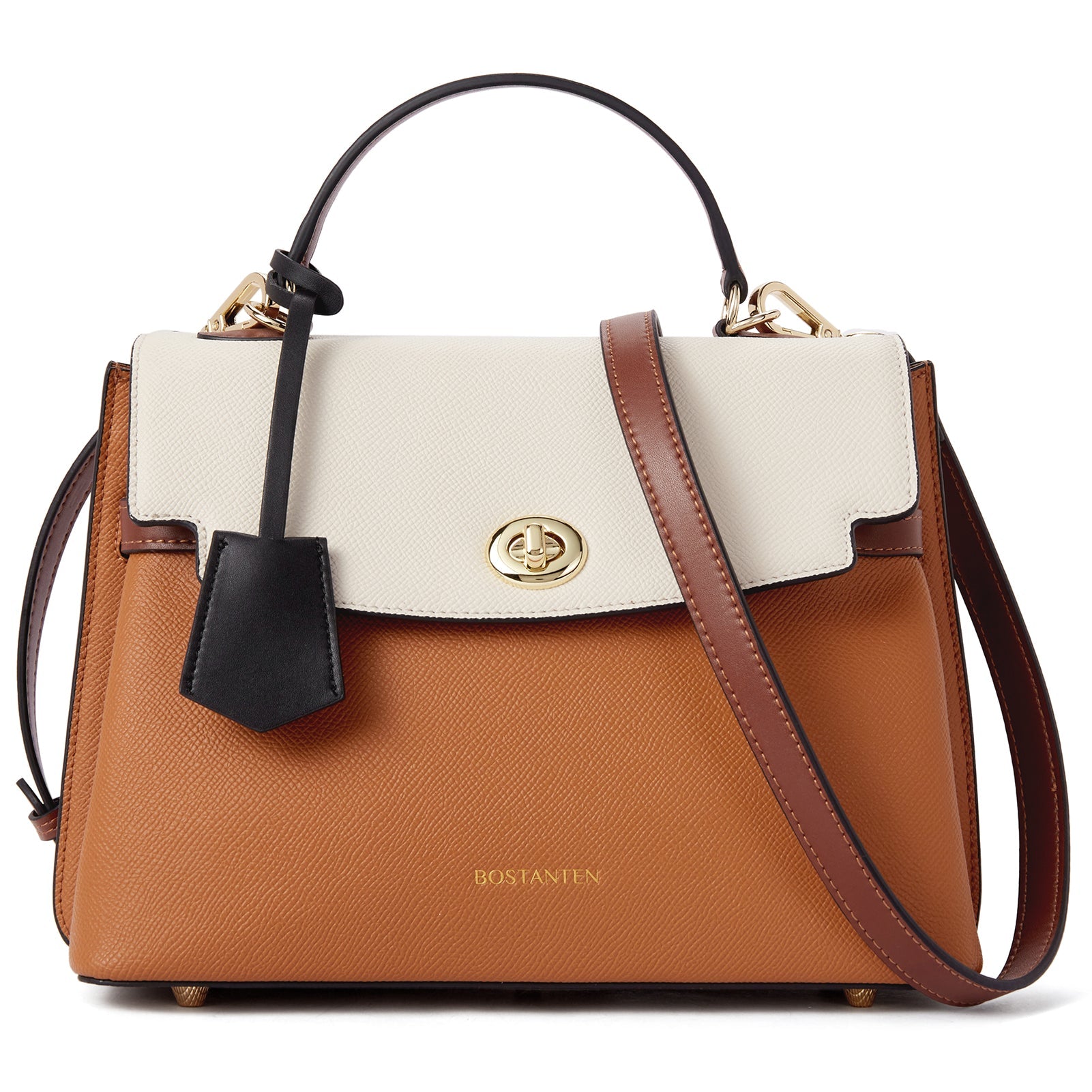 BOSTANTEN Top-handle Handbags for Women Designer Leather Crossbody Satchel Bags Shoulder Tote Purse