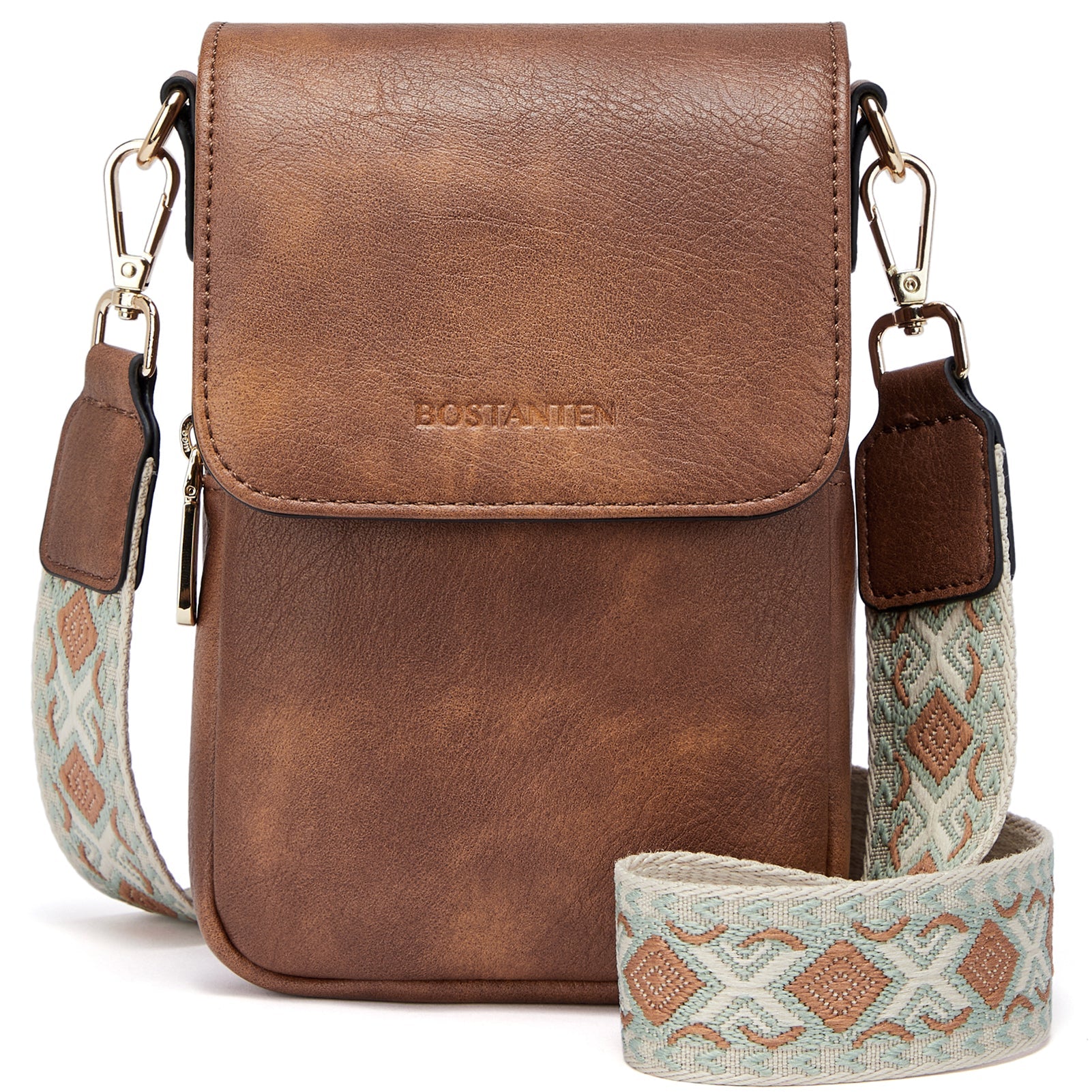 Phone Crossbody Bag – Diamond Pattern Strap