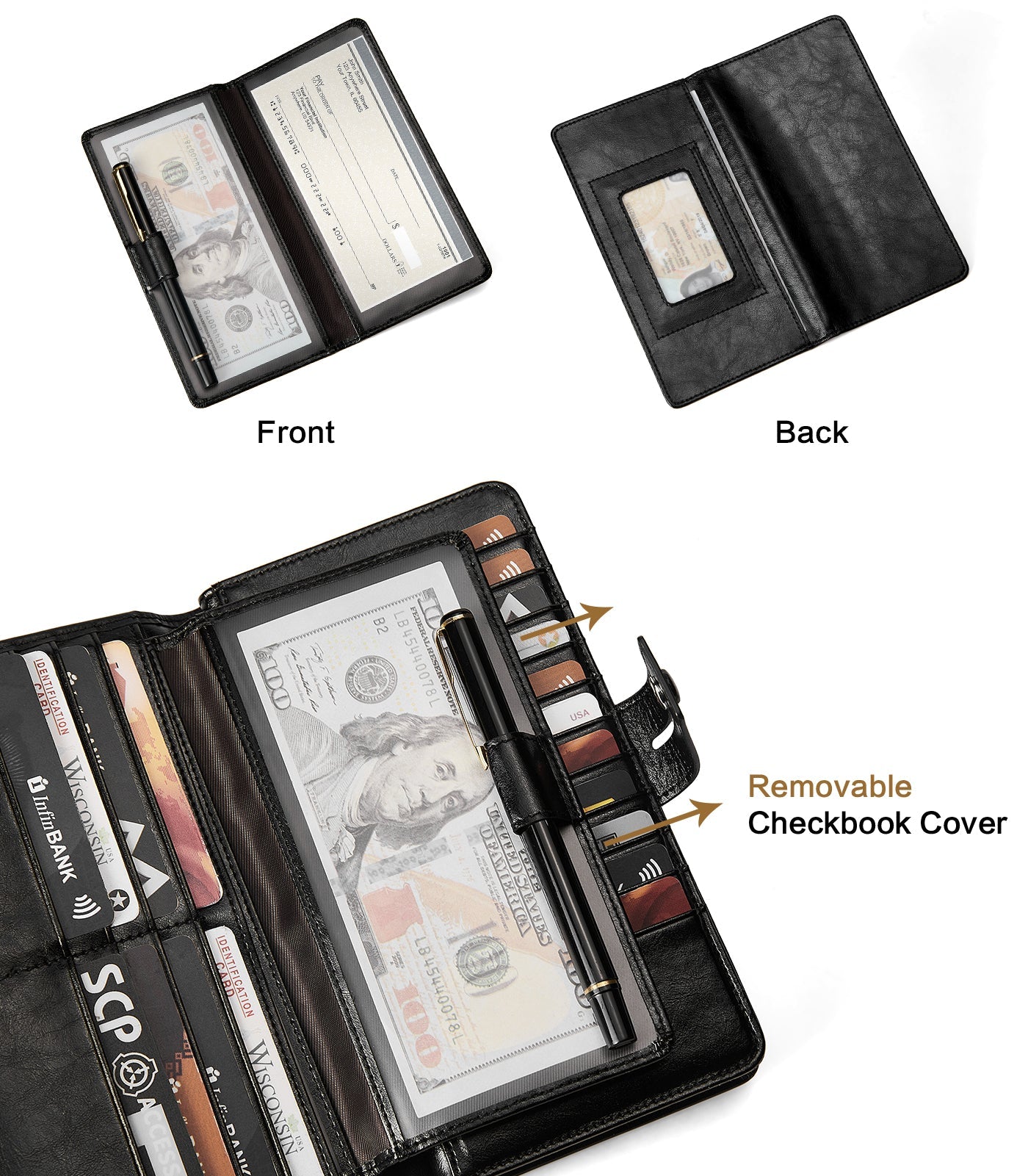 Lnna Checkbook RFID Wallet Cash Clutch Purses —— Superstar