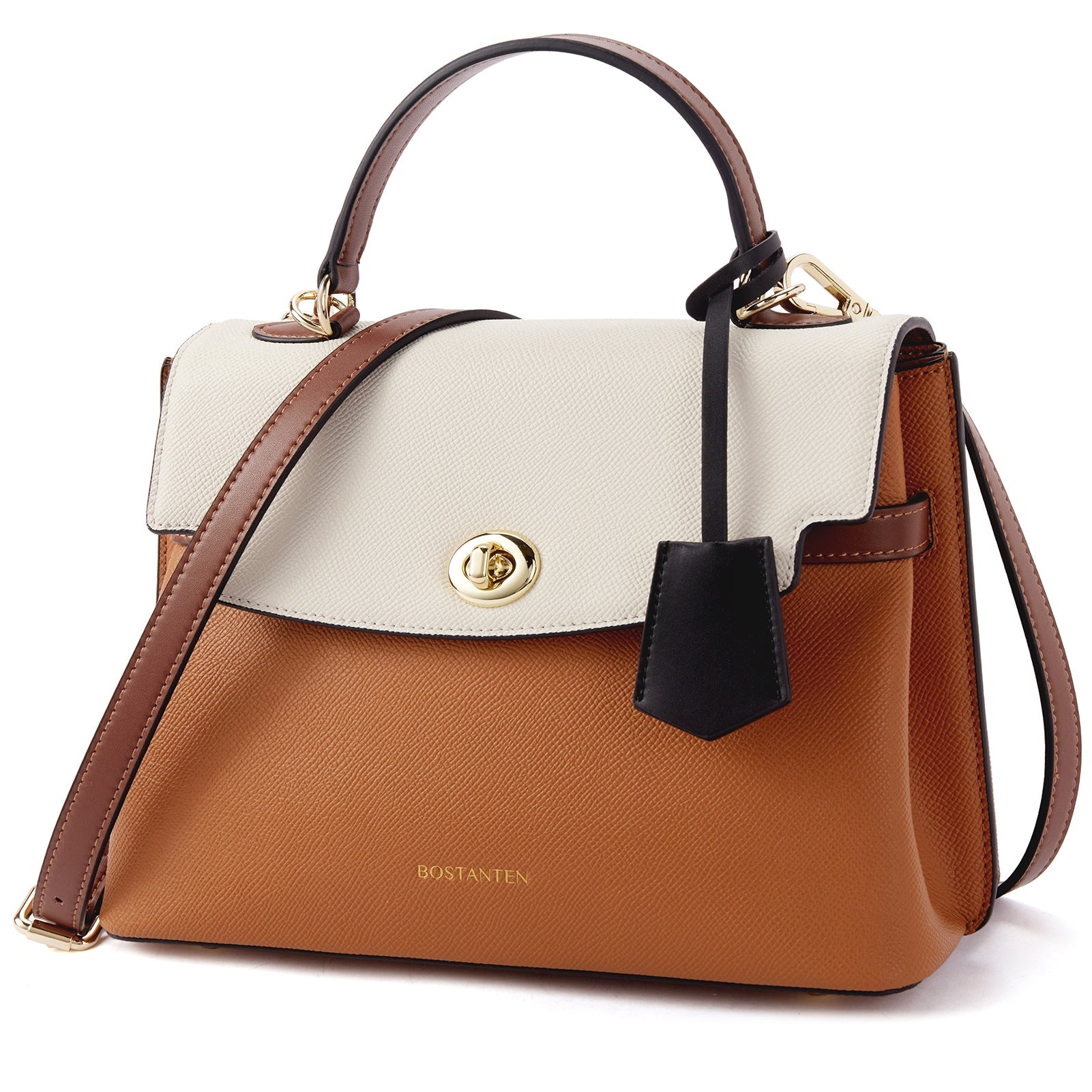 BOSTANTEN Top-handle Handbags for Women Designer Leather Crossbody Satchel Bags Shoulder Tote Purse