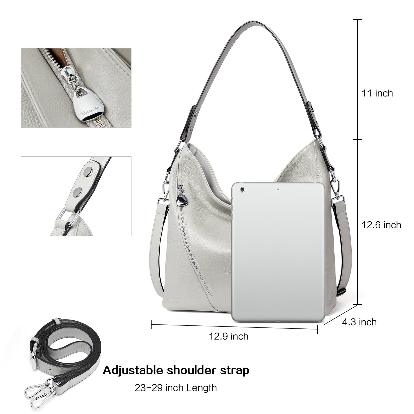 Kweli Luxurious Leather Shoulder Tote Bag - Handcrafted with Attention to Detail