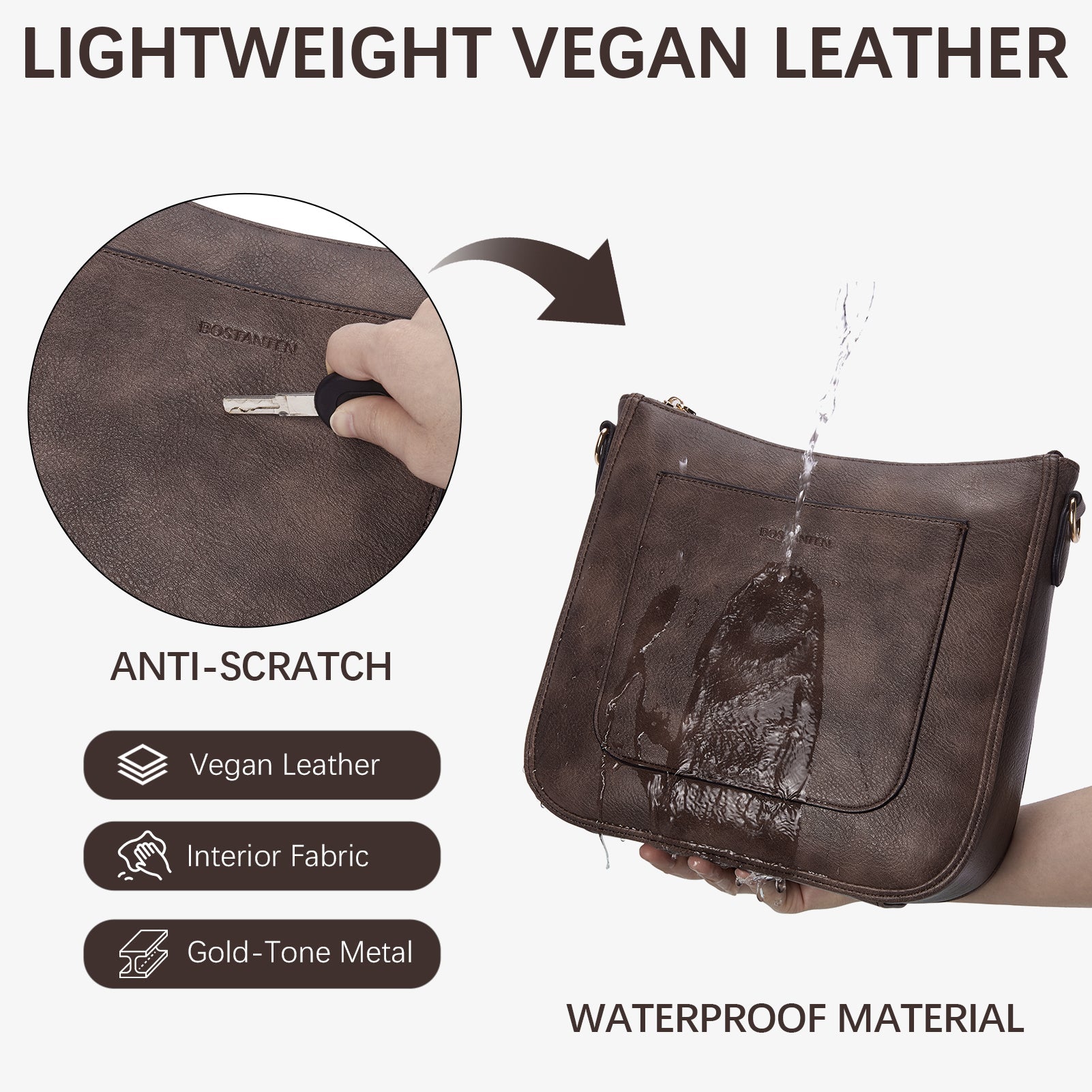 Nola Reversible Boho Straps Vegan Leather Hobo Handbags