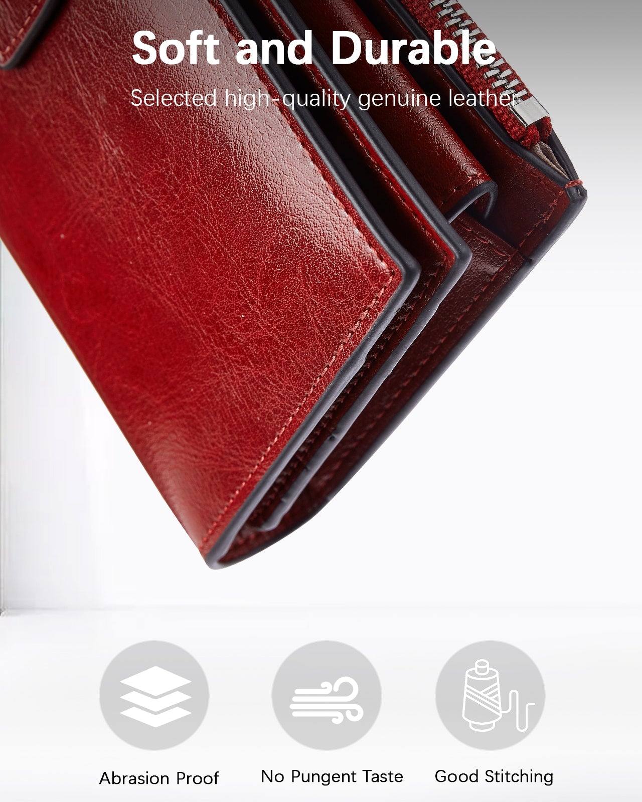 Lnna Genuine Leather RFID Wallets With Checkbooks - Cash Clutch