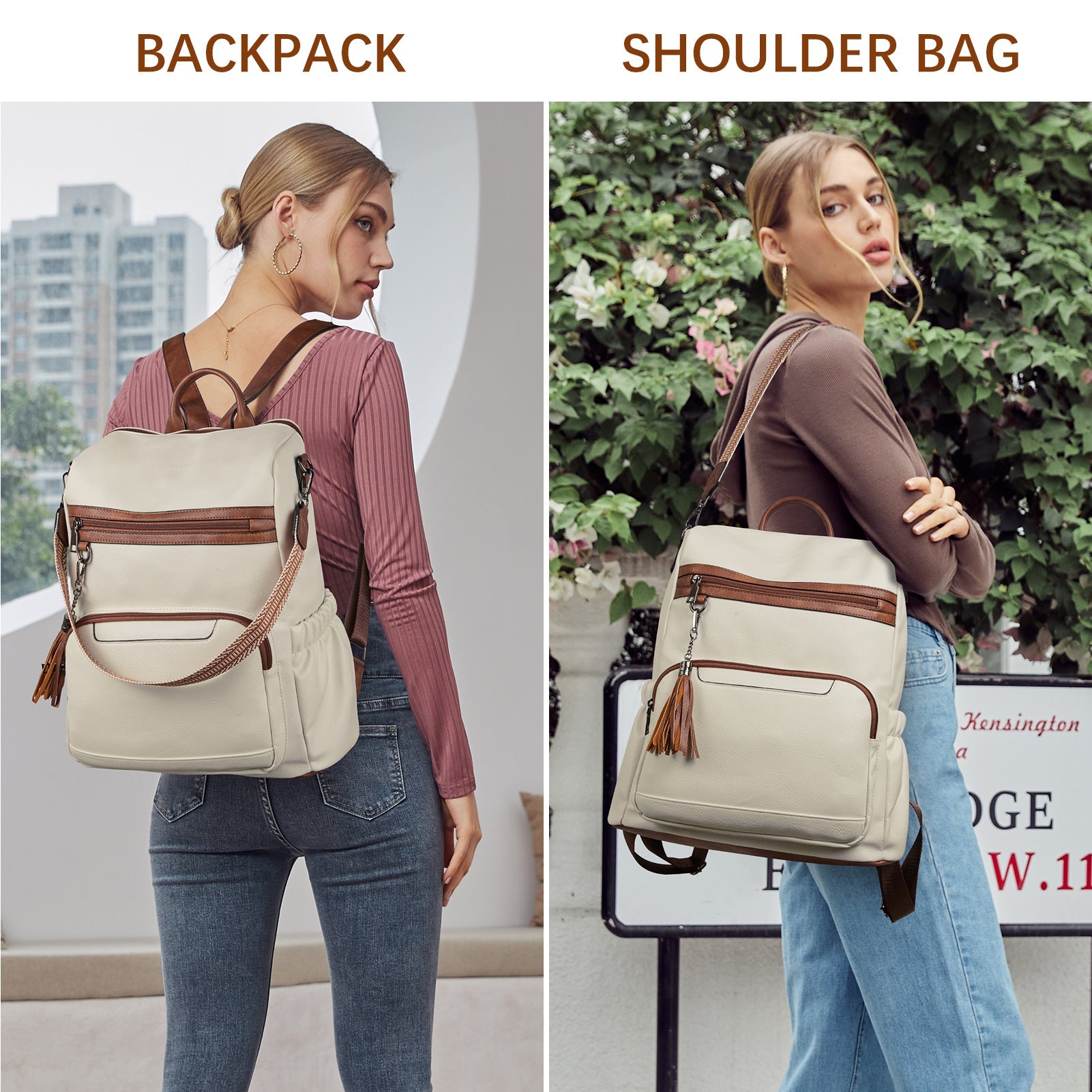 Nombongo Large Convertible Backpack Travel Bag - Two Sizes