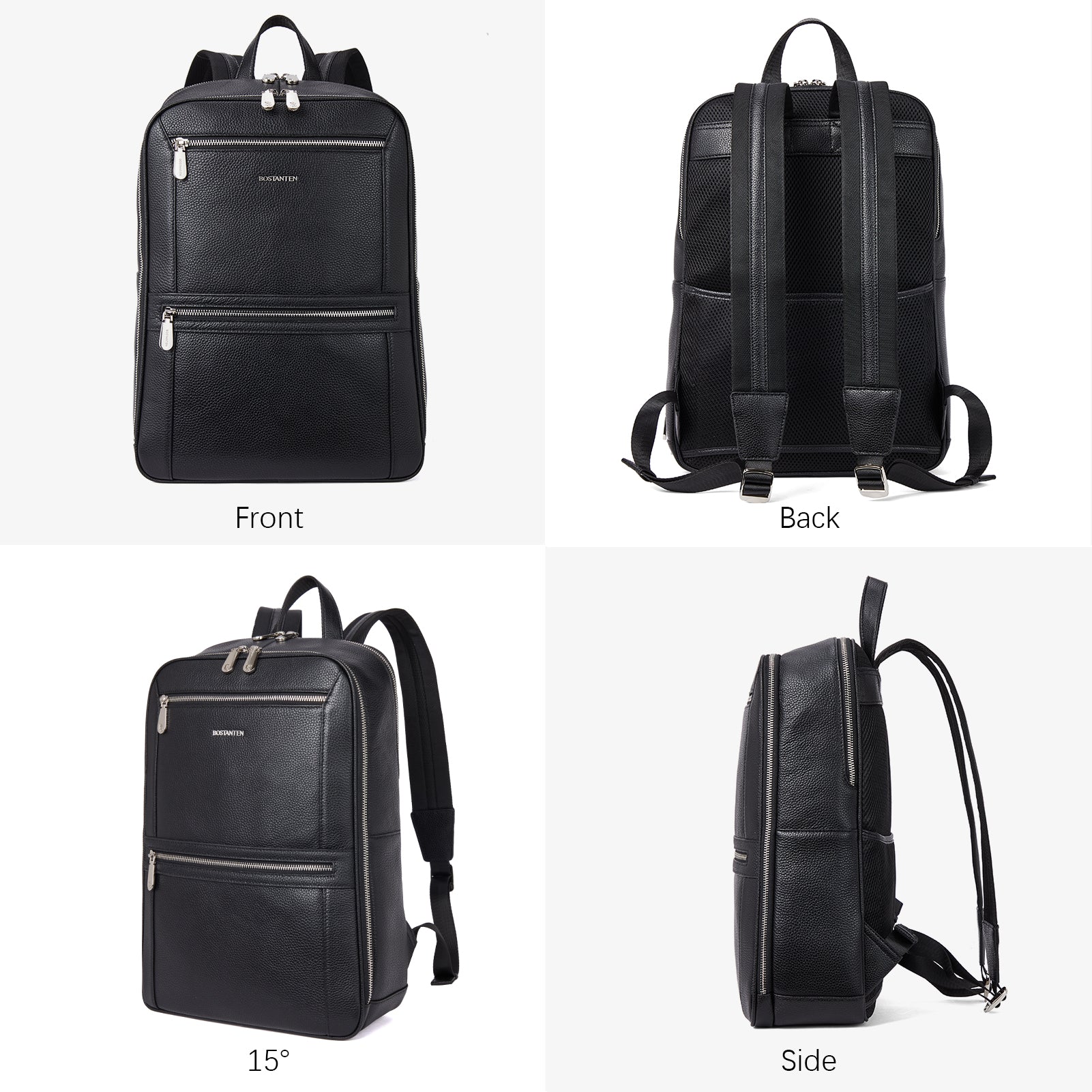 Large Men's Leather Backpack - Perfect for School and Travel