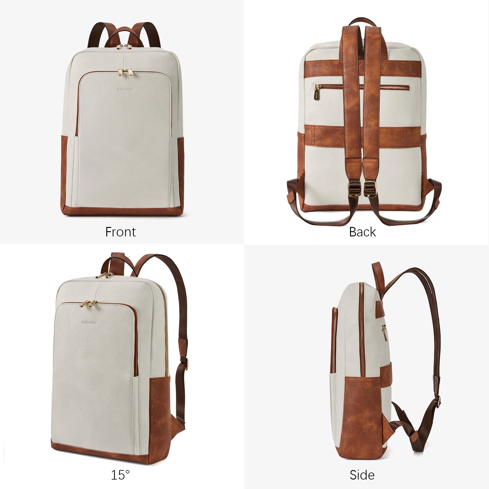 Baish Women Leather Laptop Backpack Travel Business Work Daypack