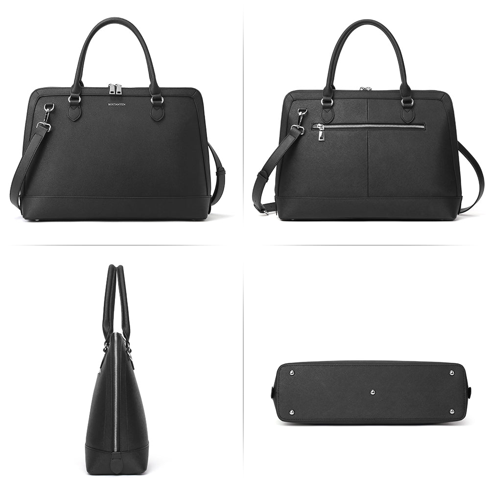 Jasmina Genuine Leather Computer Briefcase —Low-key