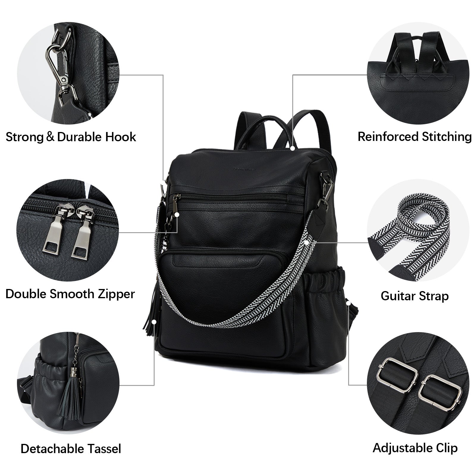 Nombongo Large Convertible Backpack Travel Bag - Two Sizes