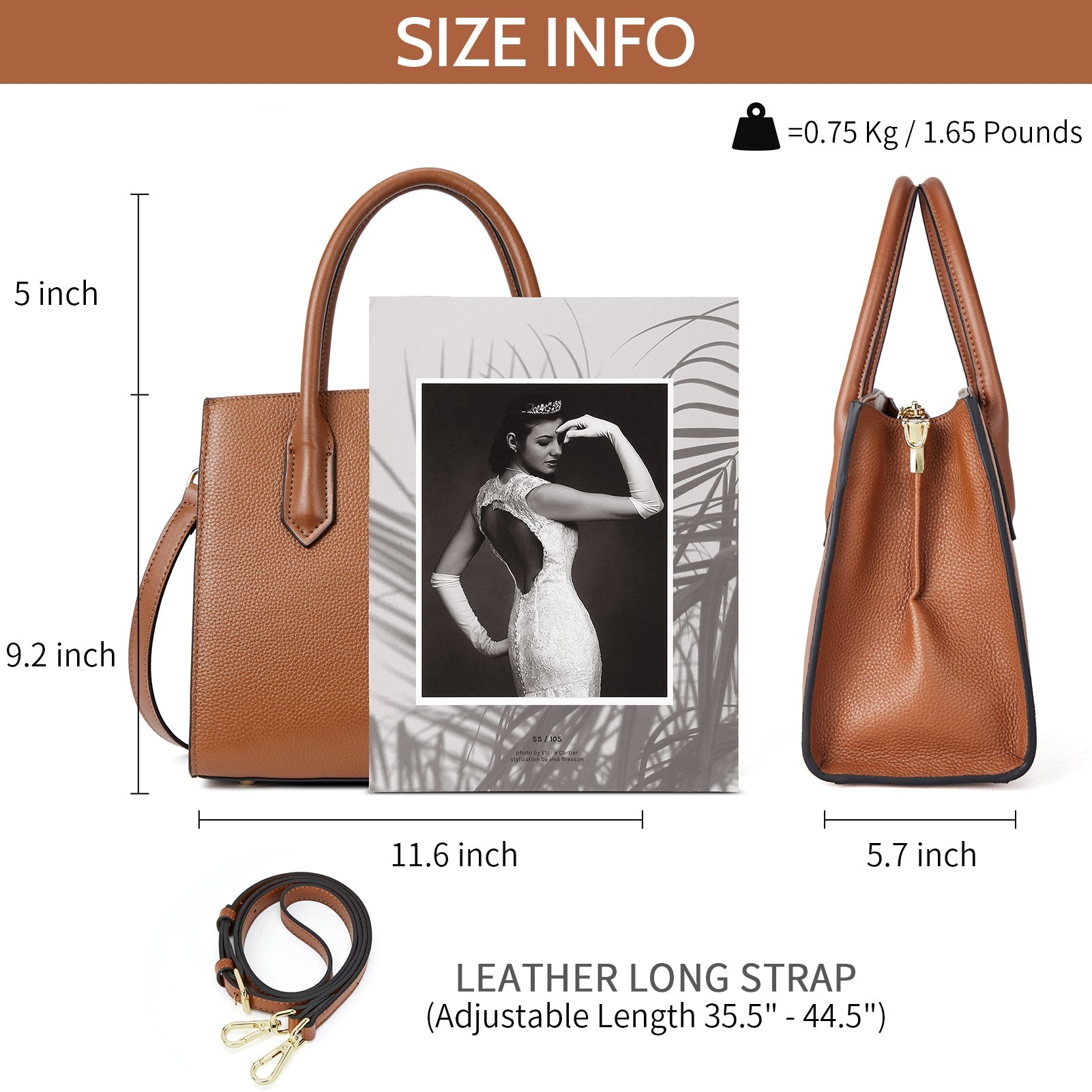Machk Genuine Leather Tote Bag — Handle Shoulder