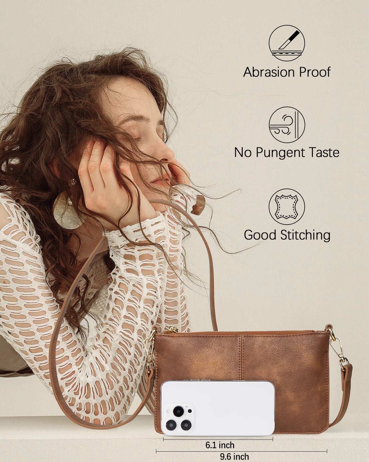 Nola Chic and Sustainable - The Vegan Leather Envelope Clutch Purse