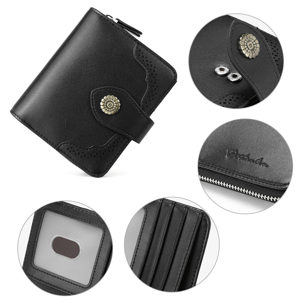 Rozenn Full Grain Leather Money Clip Wallet —— Small Bifold