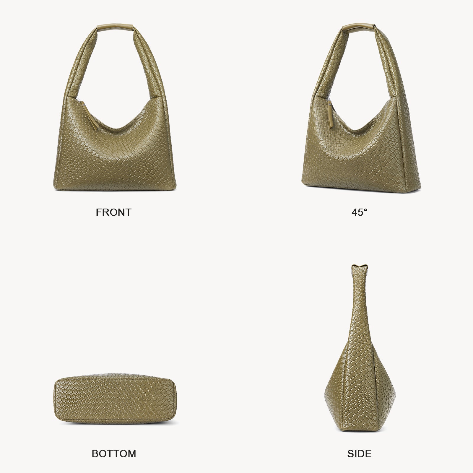 KWELI Croc Structured Curved Hobo Handbags