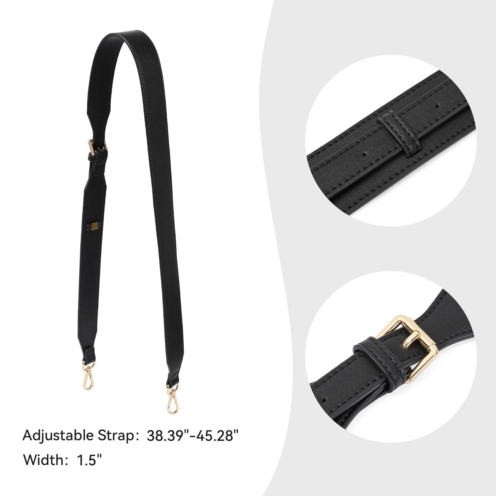 Extra Wide Leather Strap - More Comfortable