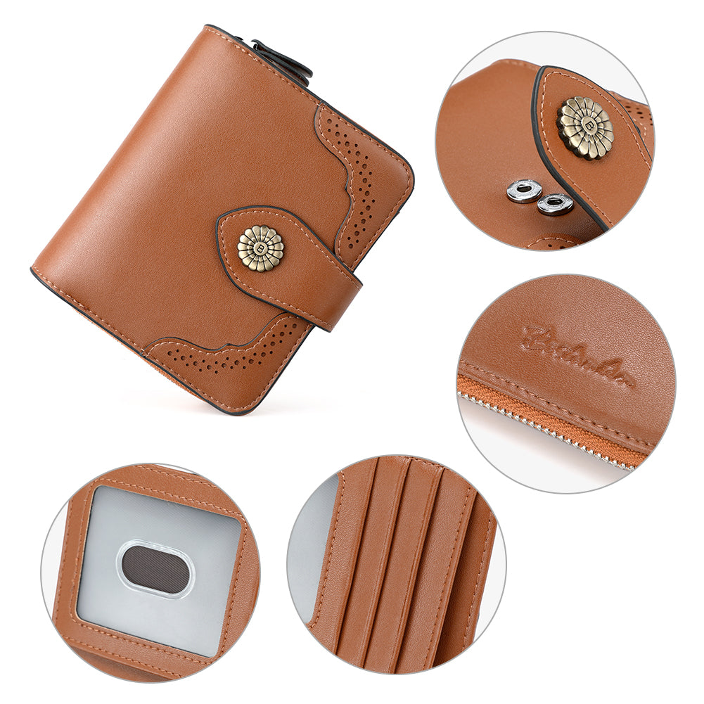 Rozenn Full Grain Leather Money Clip Wallet —— Small Bifold