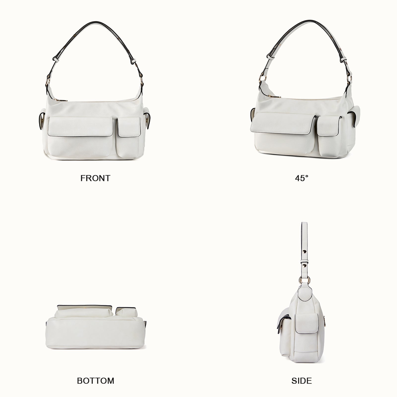 Kweli Distressed Cargo Pocket Shoulder Bag