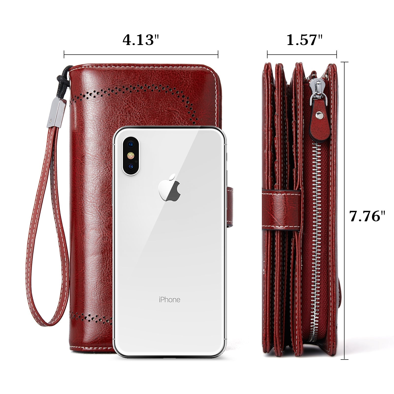 Lomy Big Wallet For Women With Wristlet — Large Capacity